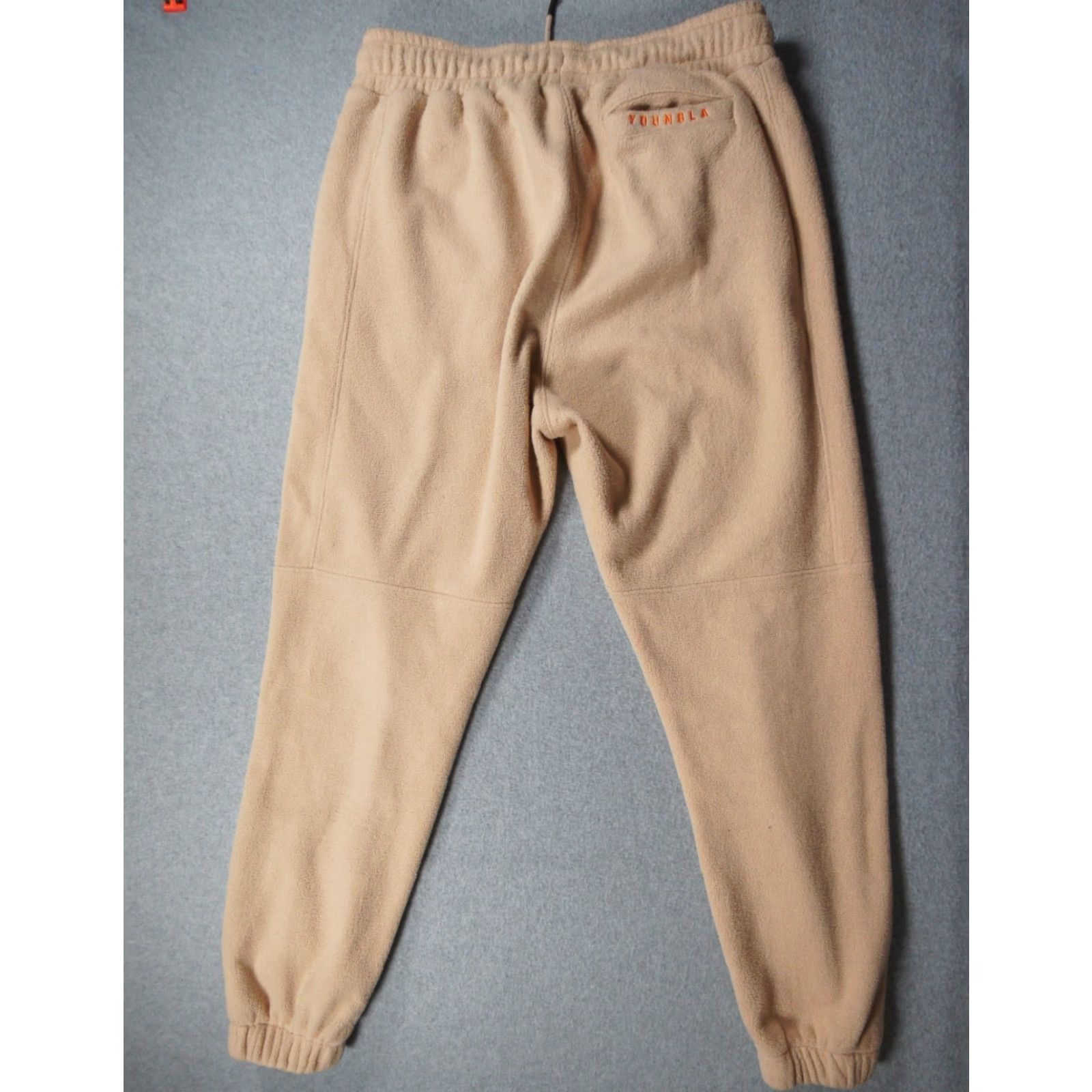 YoungLA Youngla Pants Mens Large Beige Fleece Sweatpants Streetwear Los Angeles Casual Size US 33 - 6 Thumbnail