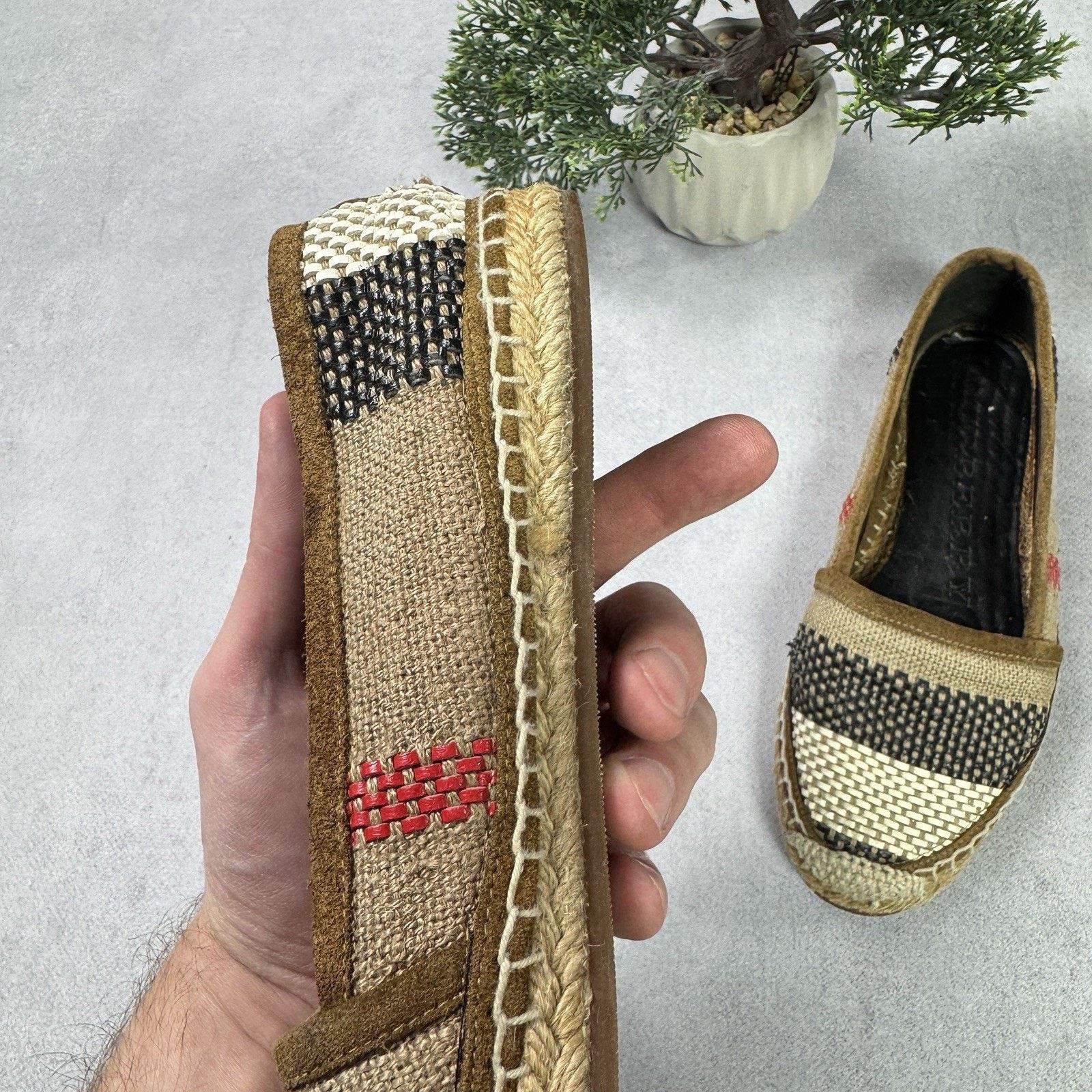 Burberry Burberry Espadrille Womens Check Size 35 US 5 Size US 5 / IT 35 - 8 Thumbnail