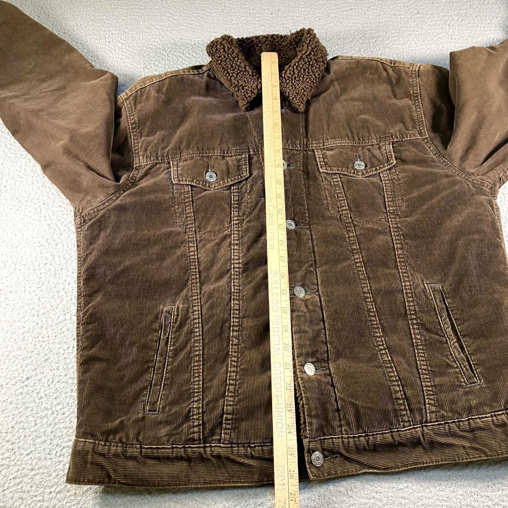 Gap VINTAGE Gap Corduroy Bomber Jacket Mens L Brown Sherpa Lined Trucker Y2K Size US L / EU 52-54 / 3 - 5 Thumbnail