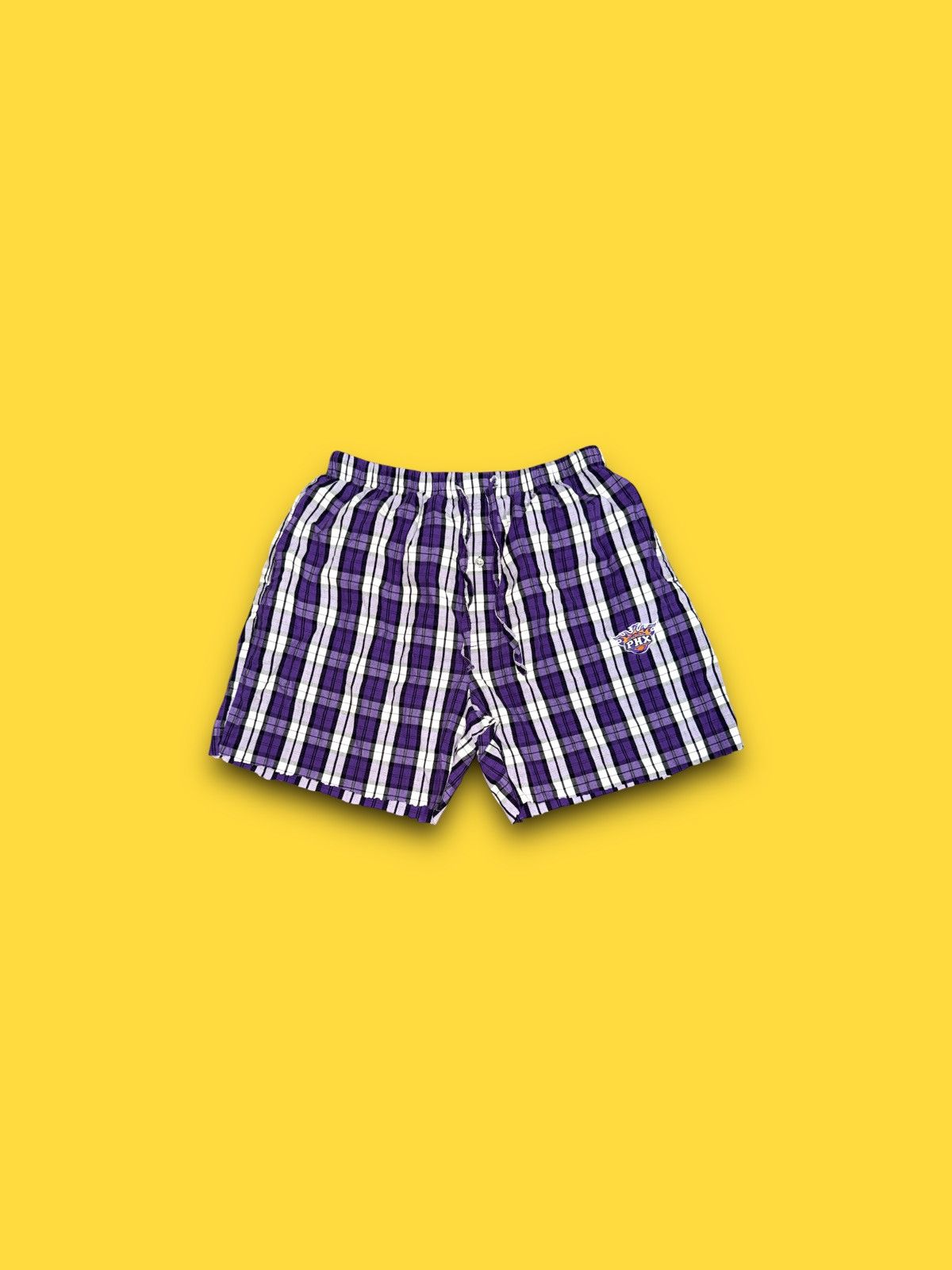 NBA Vintage Phoenix Suns NBA plaid shorts purple men’s large Size US 34 / EU 50 - 1 Thumbnail