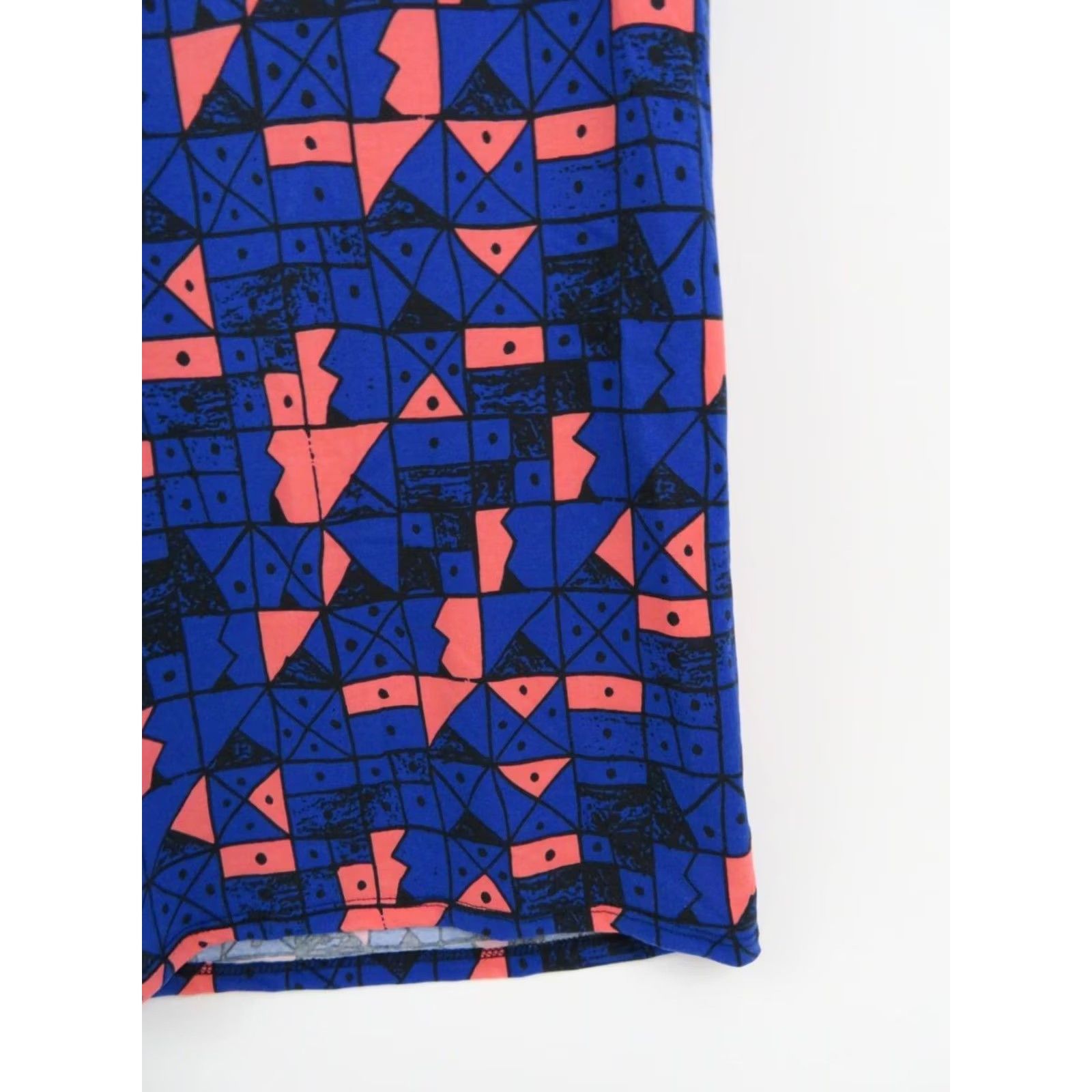 Vintage Lularoe Julia Dress Small Blue Geometric Abstract Bodycon LLR Womens Dress Size S / US 4 / IT 40 - 3 Thumbnail