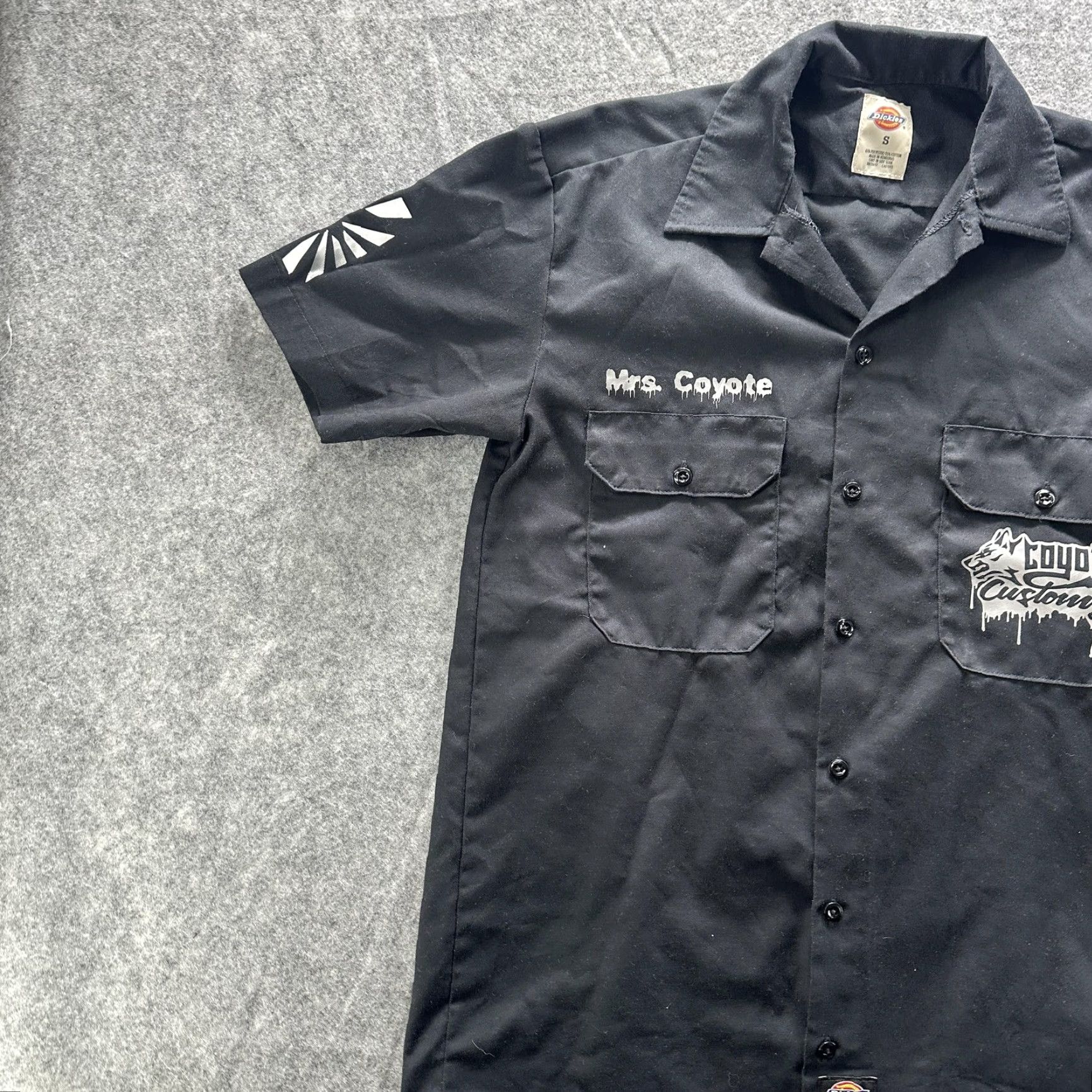 Dickies Dickies Work Shirt Womens Small Black Coyote Customz Shop Graphic Button Up Size S / US 4 / IT 40 - 3 Thumbnail