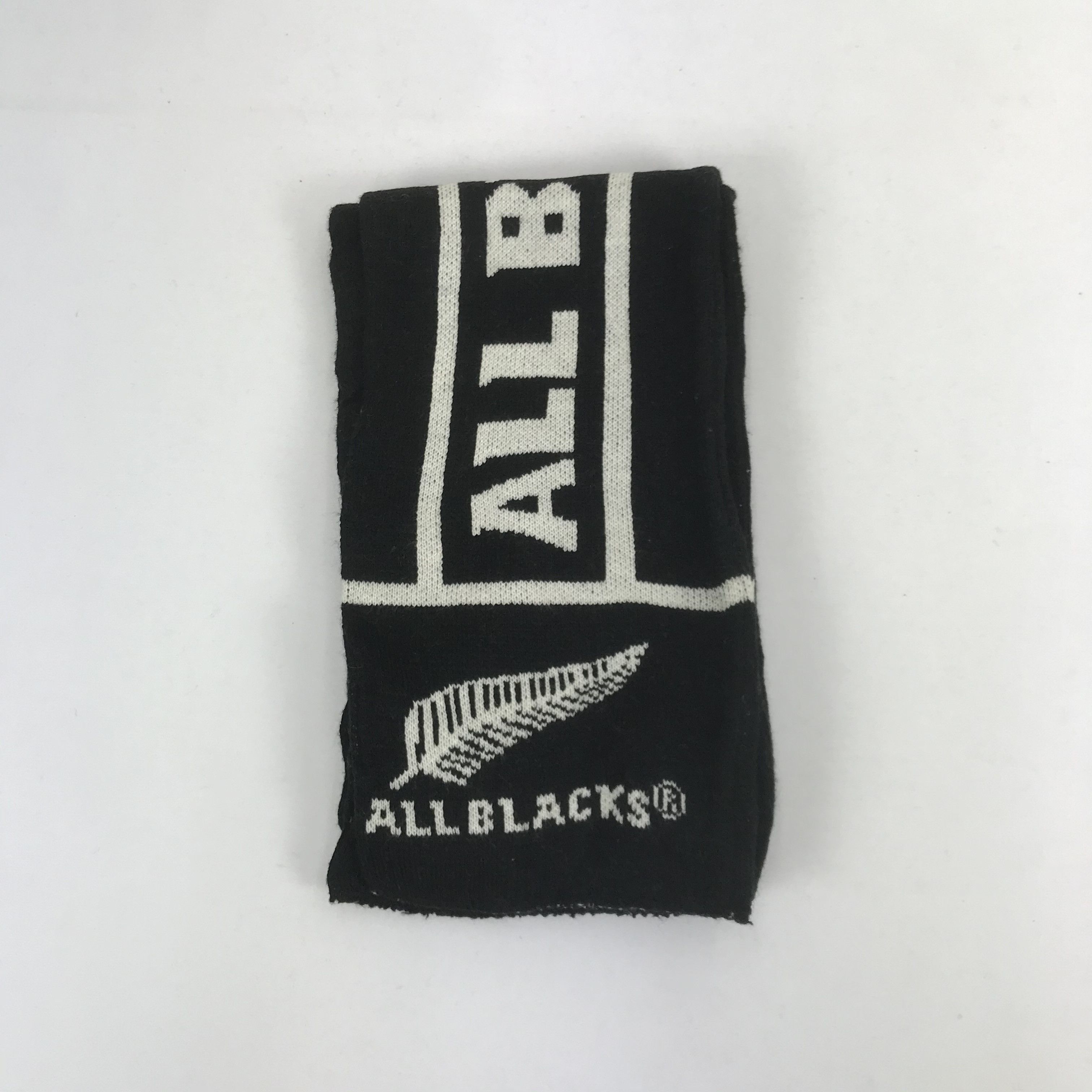 Canterbury of New Zealand Vintage All Black Canterbury Scarf Muffler Wool Scarves Size ONE SIZE - 3 Thumbnail