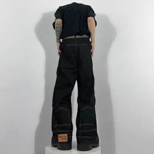 VIBE Street hip-hop bootcut jeans with inverted pockets