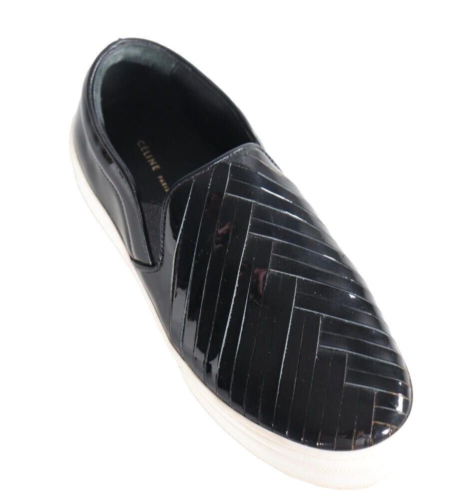 Celine Celine Women's Size 37 Black Patent Leather Slip On Sneaker Size US 7 / IT 37 - 4 Thumbnail