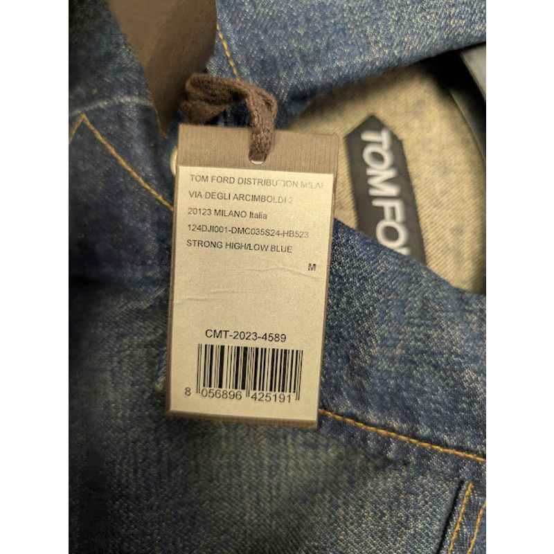 Tom Ford o1rshd1 Iconic Denim Jacket in Strong High / Low Blue Size US M / EU 48-50 / 2 - 22 Thumbnail