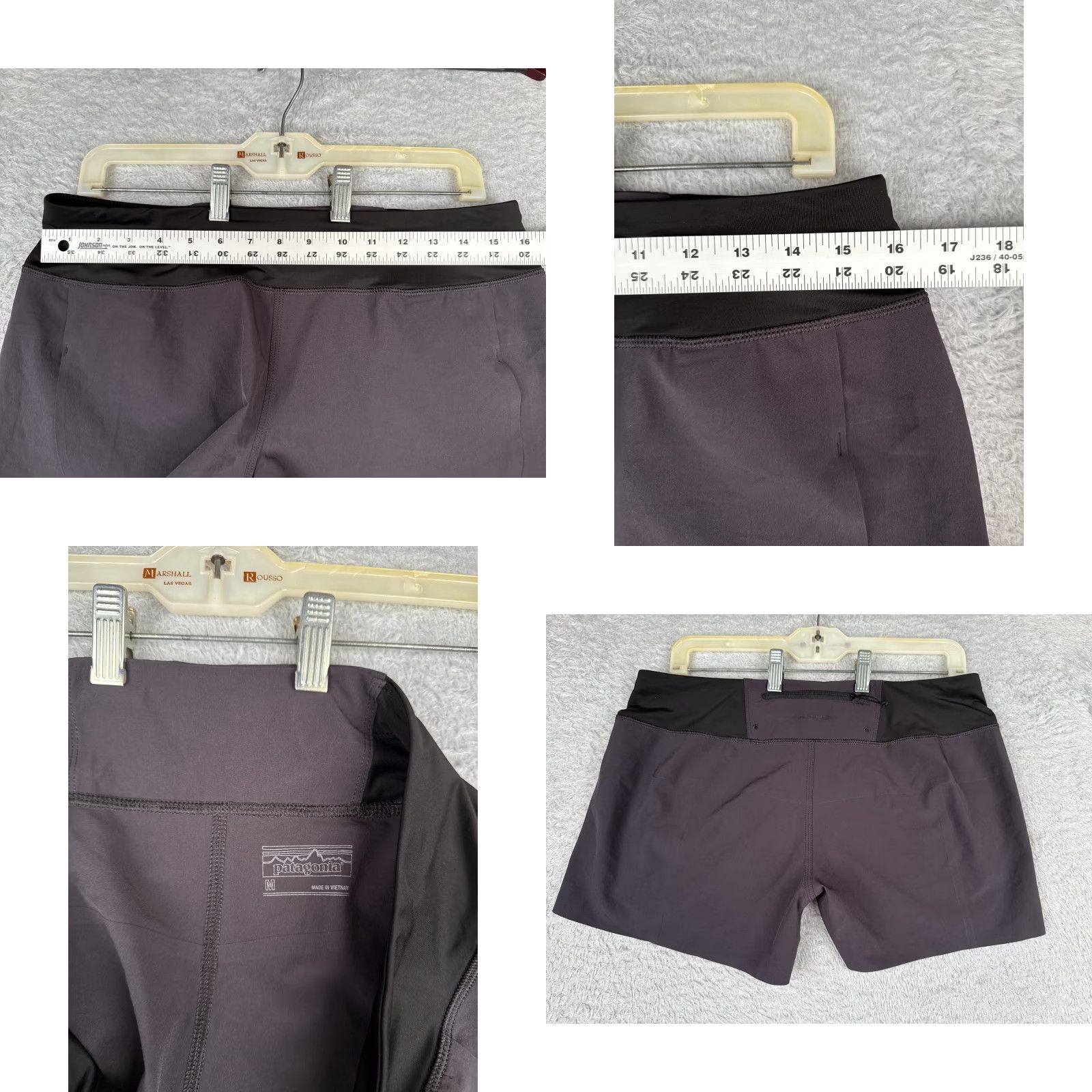 Patagonia Patagonia Shorts Womens Medium Black Elastic Sweat Rear Pocket Run Running 34x4 Size 32" / US 10 / IT 46 - 8 Thumbnail