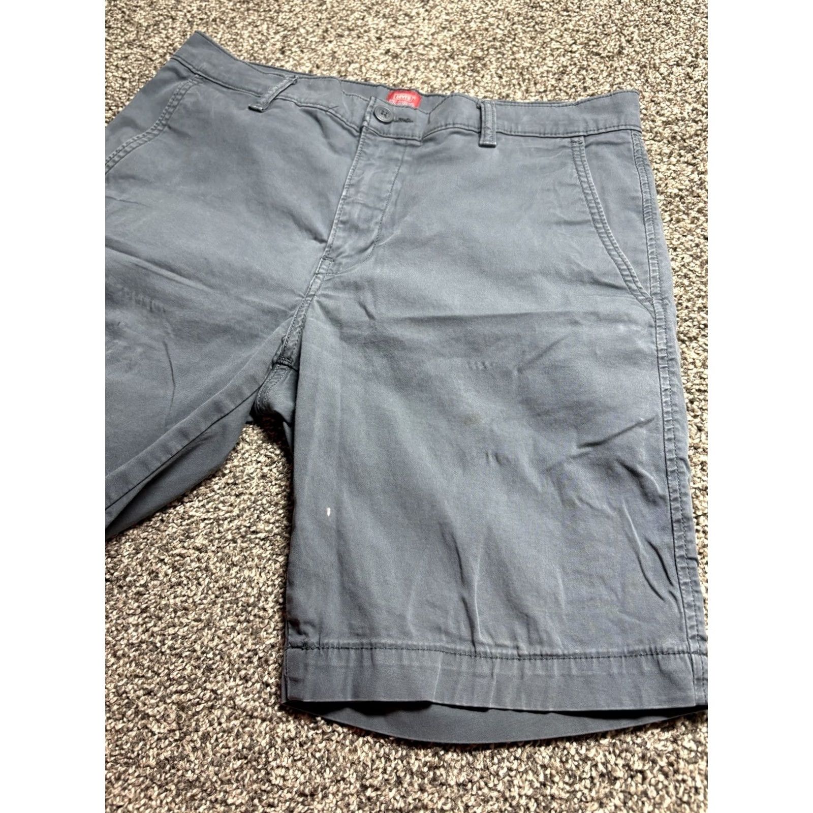Levi's Levi’s XX Chino EZ Shorts Mens 32 Blue Chino Flat Front Pockets Regular Front Slash Pocket Size US 31 - 5 Thumbnail