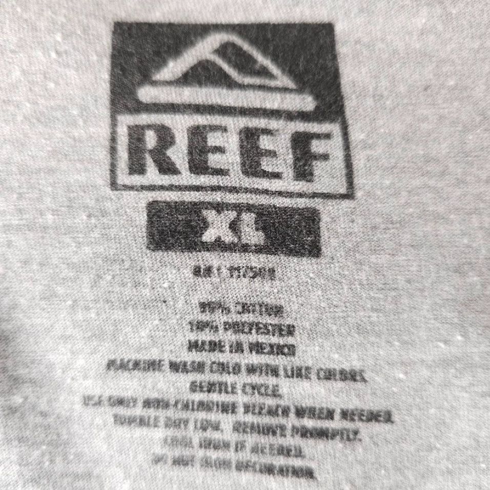 REEF Reef Surfer T Shirt Mens XL Gray Palm Trees Tropical Surfing Size US XL / EU 56 / 4 - 5 Thumbnail