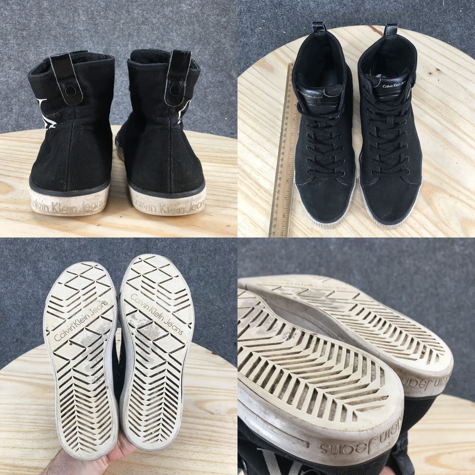 Calvin Klein Calvin Klein Shoes Mens 7 Arthur Sneakers Black Canvas Lace Up High Top Casual Size US M / EU 48-50 / 2 - 9 Thumbnail