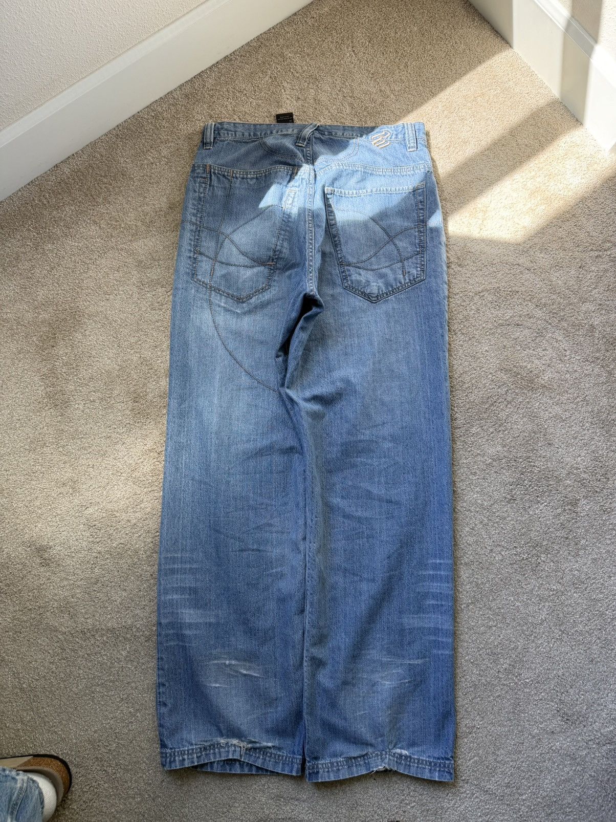 Rocawear Rocawear Jeans 34x34 Y2K Baggy Blue Denim RW Logo Size US 34 / EU 50 - 4 Thumbnail