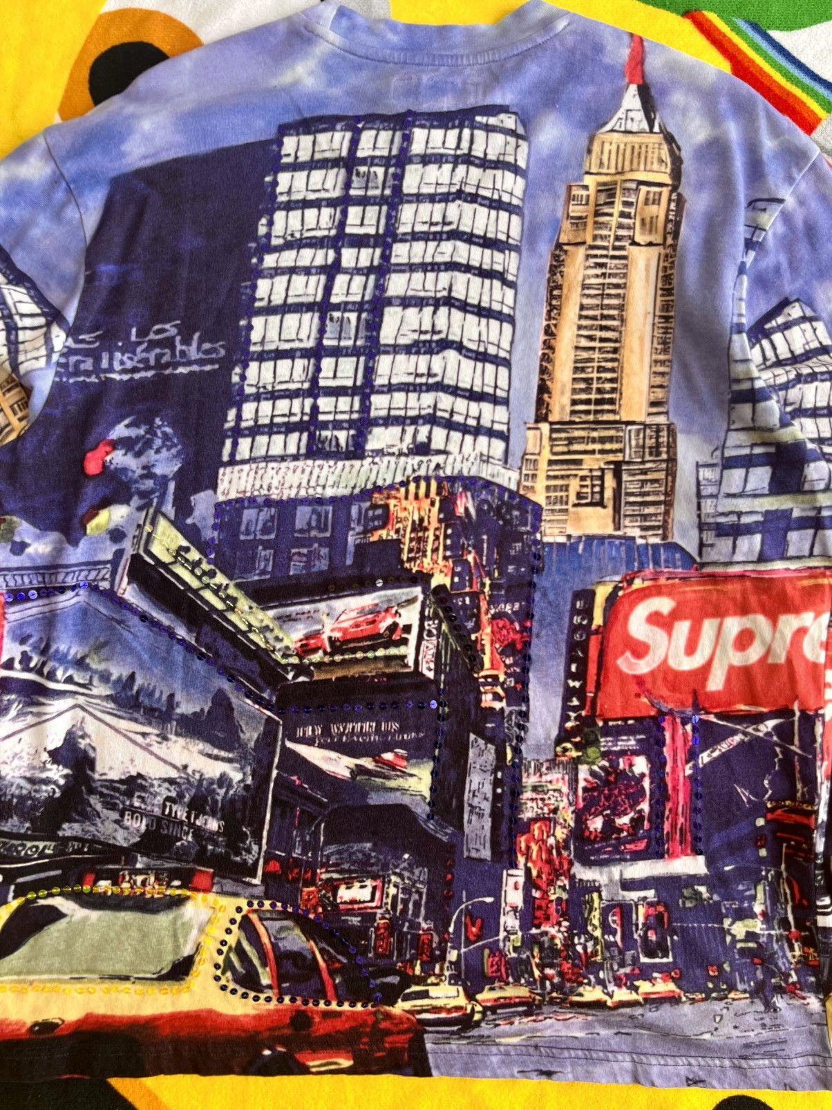 Supreme Supreme Skyline Paillettes Long Sleeve Top Day Multi t-shirt Size US M / EU 48-50 / 2 - 5 Thumbnail