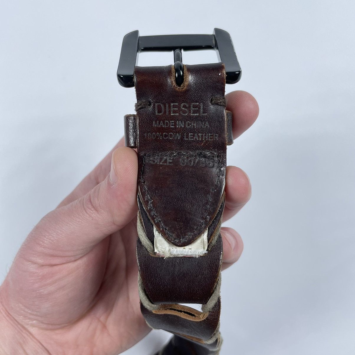 Diesel Diesel Vintage Leather Belt Size ONE SIZE - 10 Thumbnail