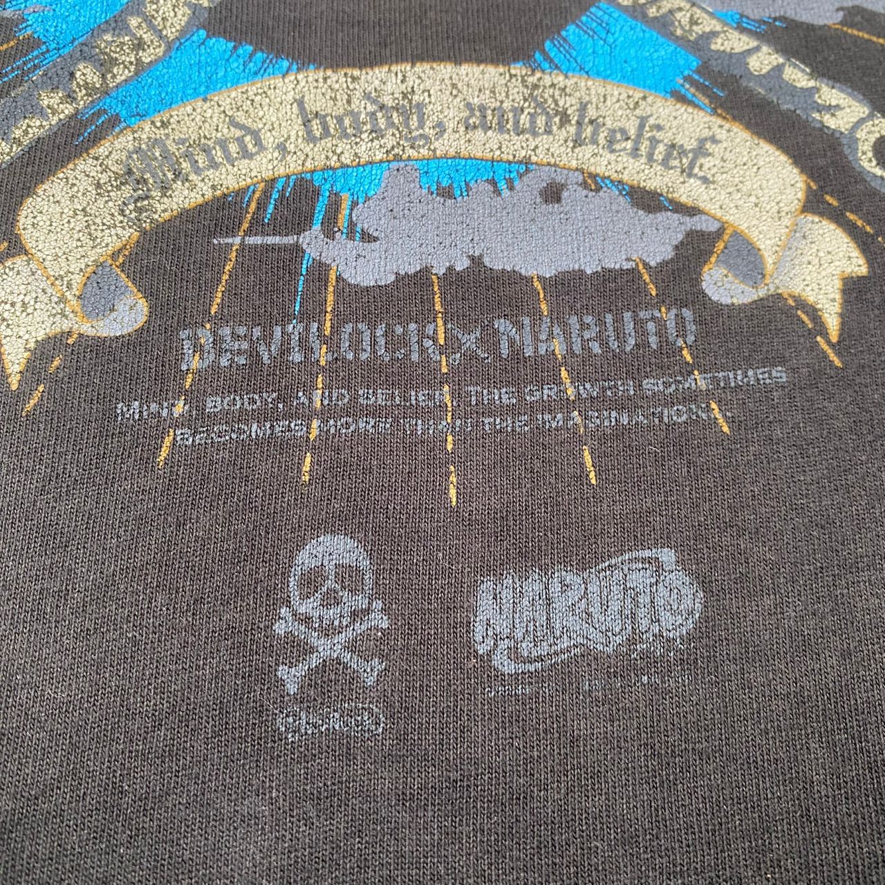 Anime Vintage Devilock X Naruto Anime Tshirt Size US XL / EU 56 / 4 - 10 Thumbnail