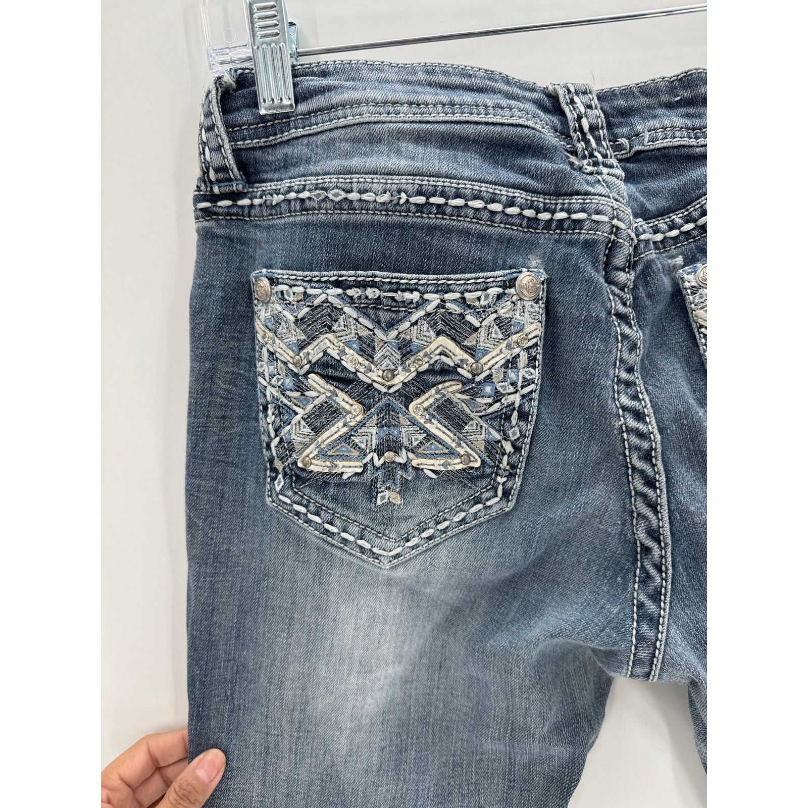 Grace in LA Grace in LA contrasting stitching bling pockets 29 bootcut Size 29" - 9 Thumbnail