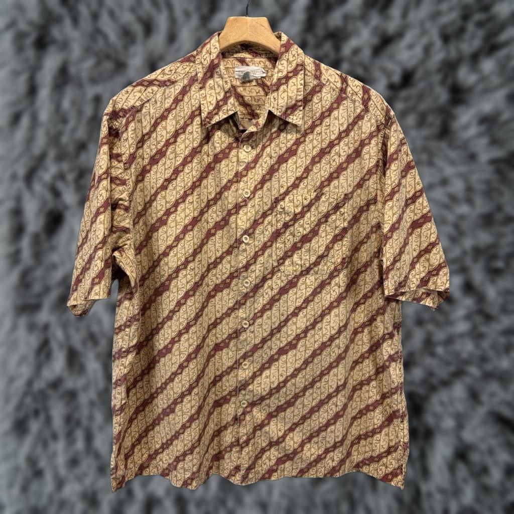 J.Crew VINTAGE J. Crew Button Up Short Sleeve Shirt Large Tall Men’s Yellow 90s Size US L / EU 52-54 / 3 - 1 Thumbnail