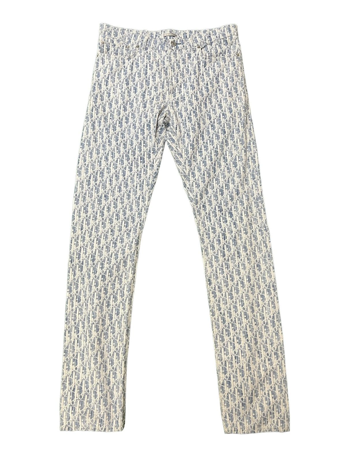 image of Dior Monogram Pant Size 32 Slim Fit Used in Blue, Men's