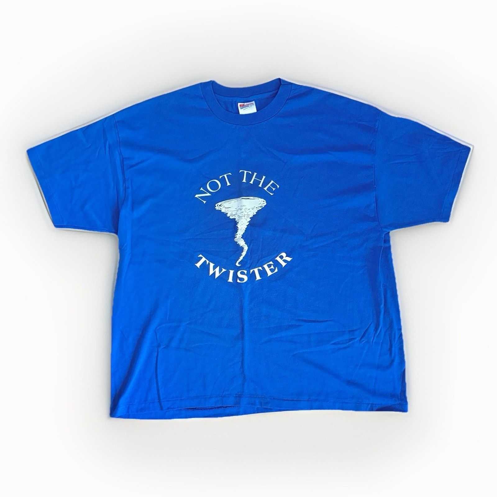 Hanes Vintage 1990s Blue Hanes Heavyweight T-Shirt Twister XXL Size US XXL / EU 58 / 5 - 1 Thumbnail