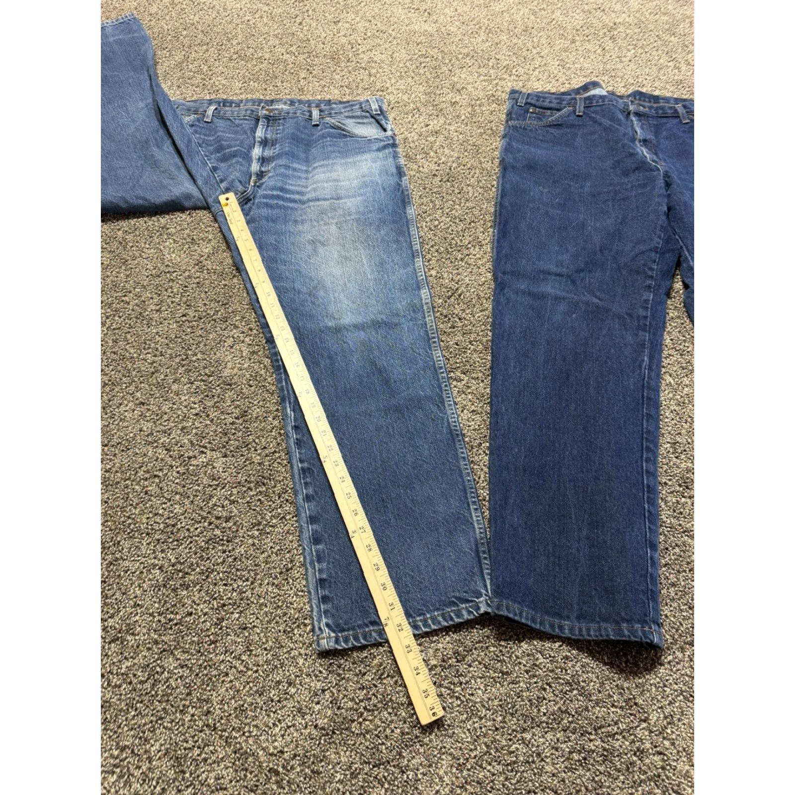 Dickies Dickies Jeans 40x32 Blue Denim 5-Pocket Regular Rise Straight Mens Size 40 Inseam 32 Size US 40 / EU 56 - 7 Thumbnail