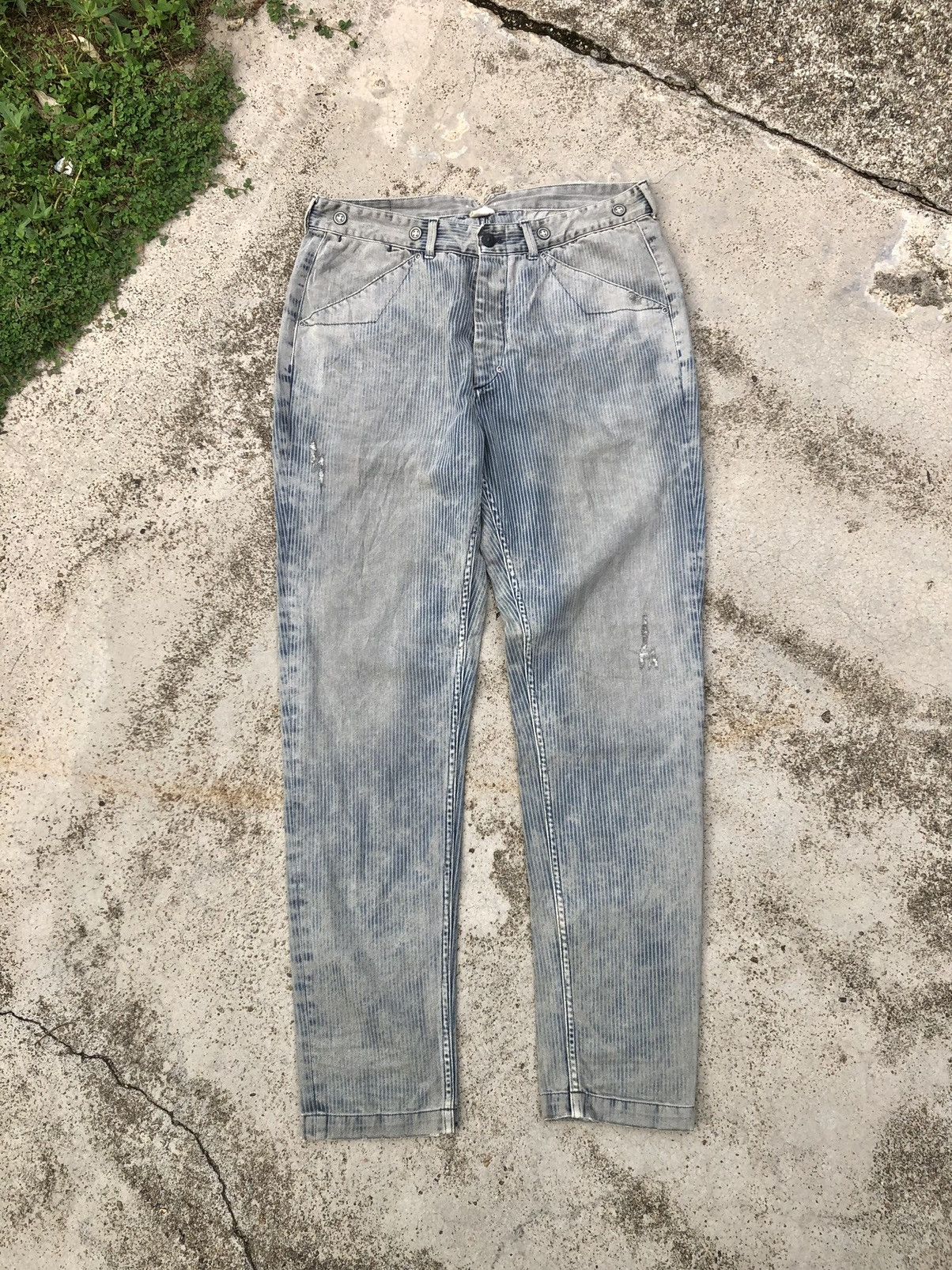 Other FADED STRIPED BUCKLE BACK JEANS BY DENIM CO Size US 33 - 1 Thumbnail