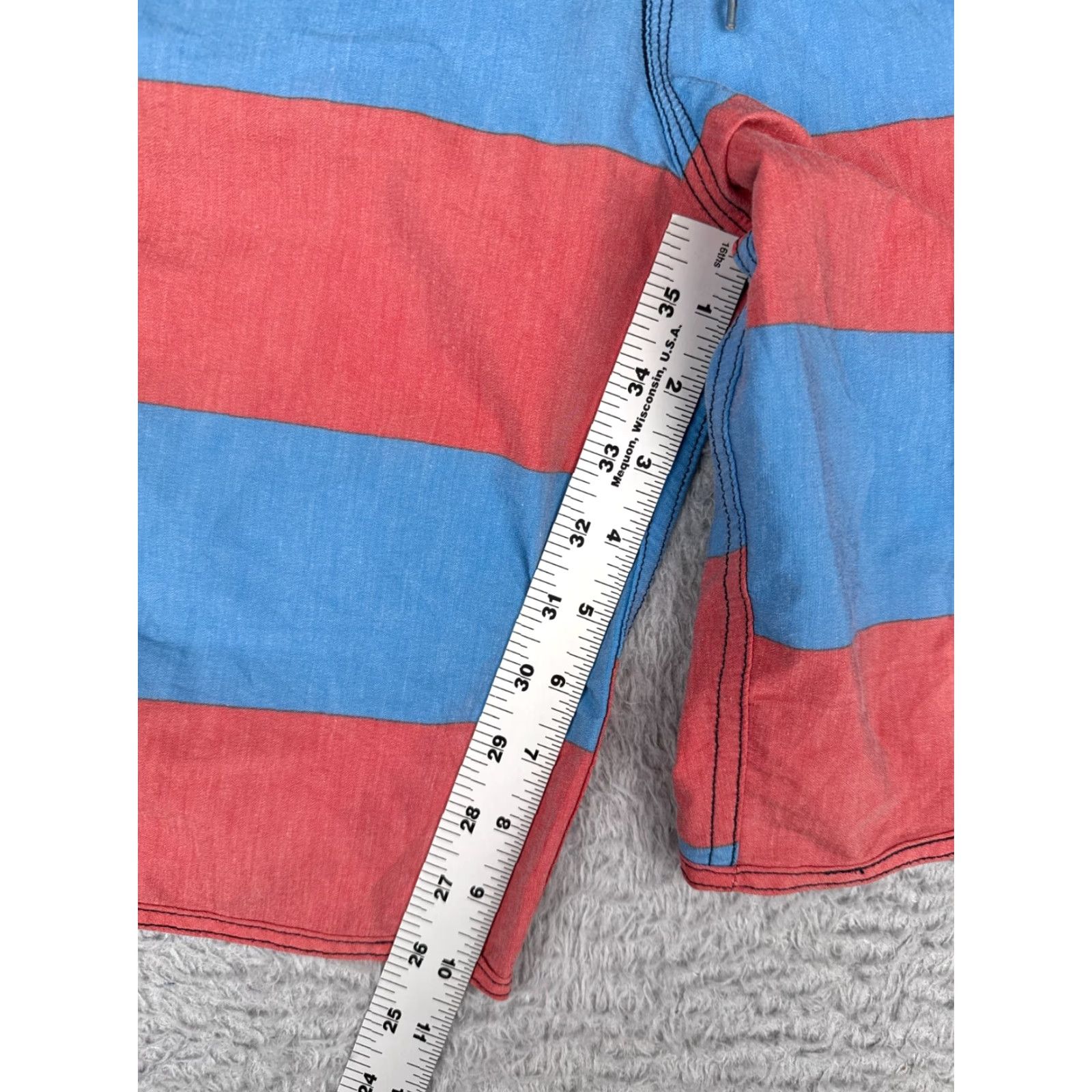 Quiksilver Quiksilver Board Shorts Men’s 36 Blue Red Stripe Checkered 35x10 Trunks Swim Trunks Beach Classic Size US 36 / EU 52 - 6 Thumbnail
