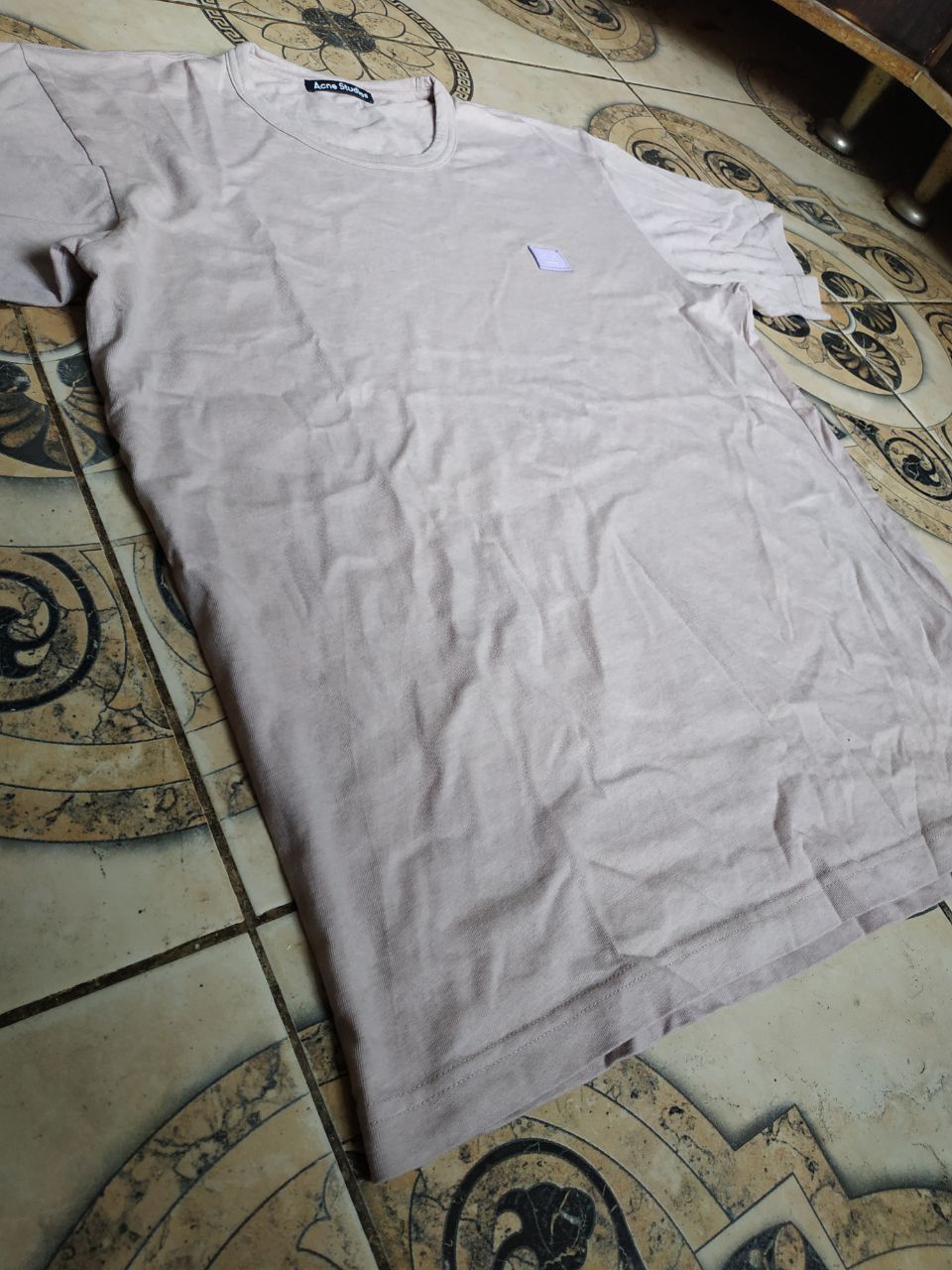 Acne Studios Acne Studios Face Patch Logo T-Shirt Beige Size L Size US L / EU 52-54 / 3 - 11 Thumbnail