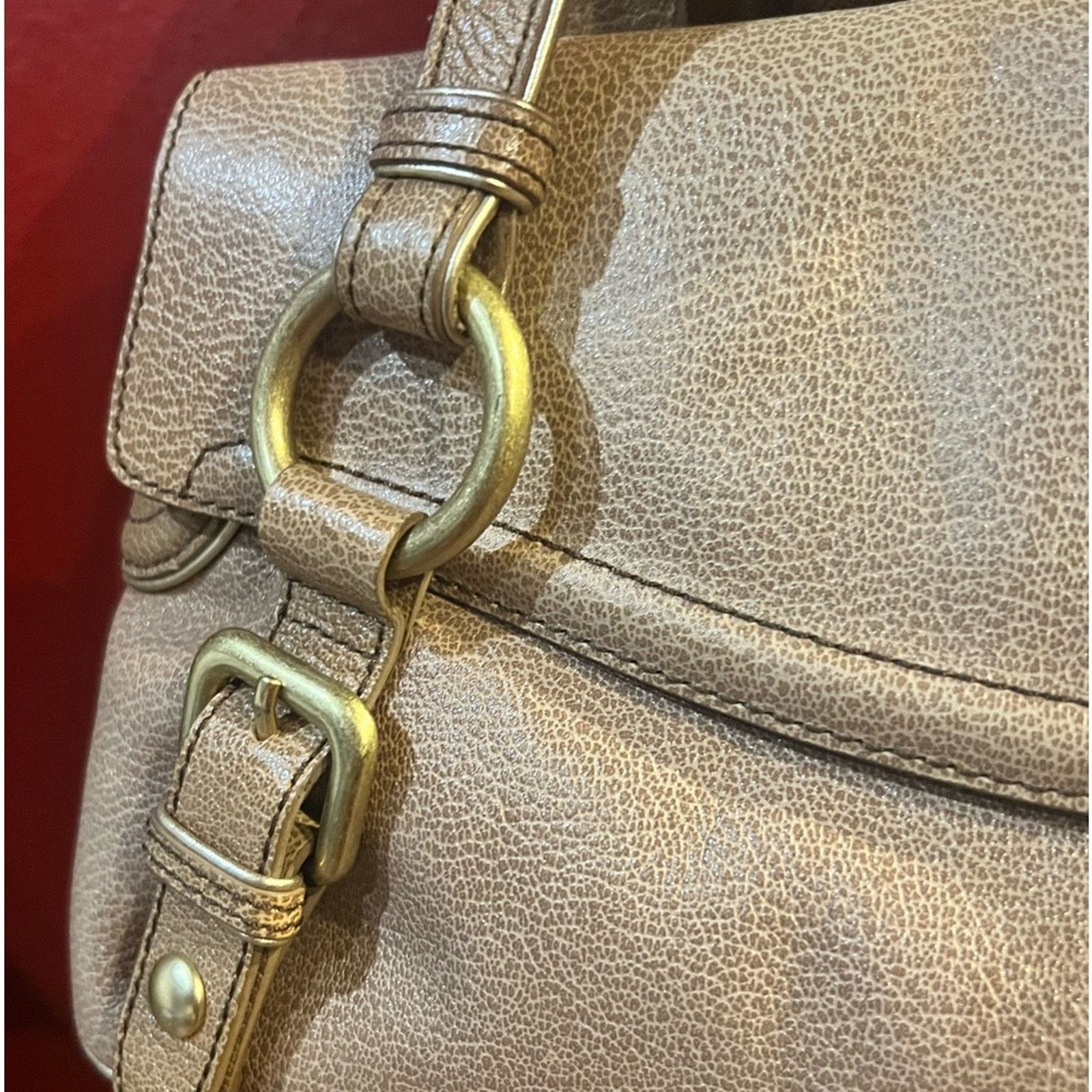 Kenneth Cole Kenneth Cole Pebbled Leather Satchel Purse Double Handle Size ONE SIZE - 4 Thumbnail