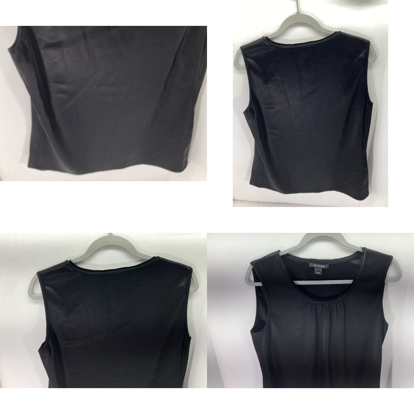 Vintage St John Tank Shirt Women Large Black Sleeveless Pullover Triacetate Stretch Tank Shirt Women Large Black Sleeveless Pullover 90s? Size L / US 10 / IT 46 - 8 Thumbnail