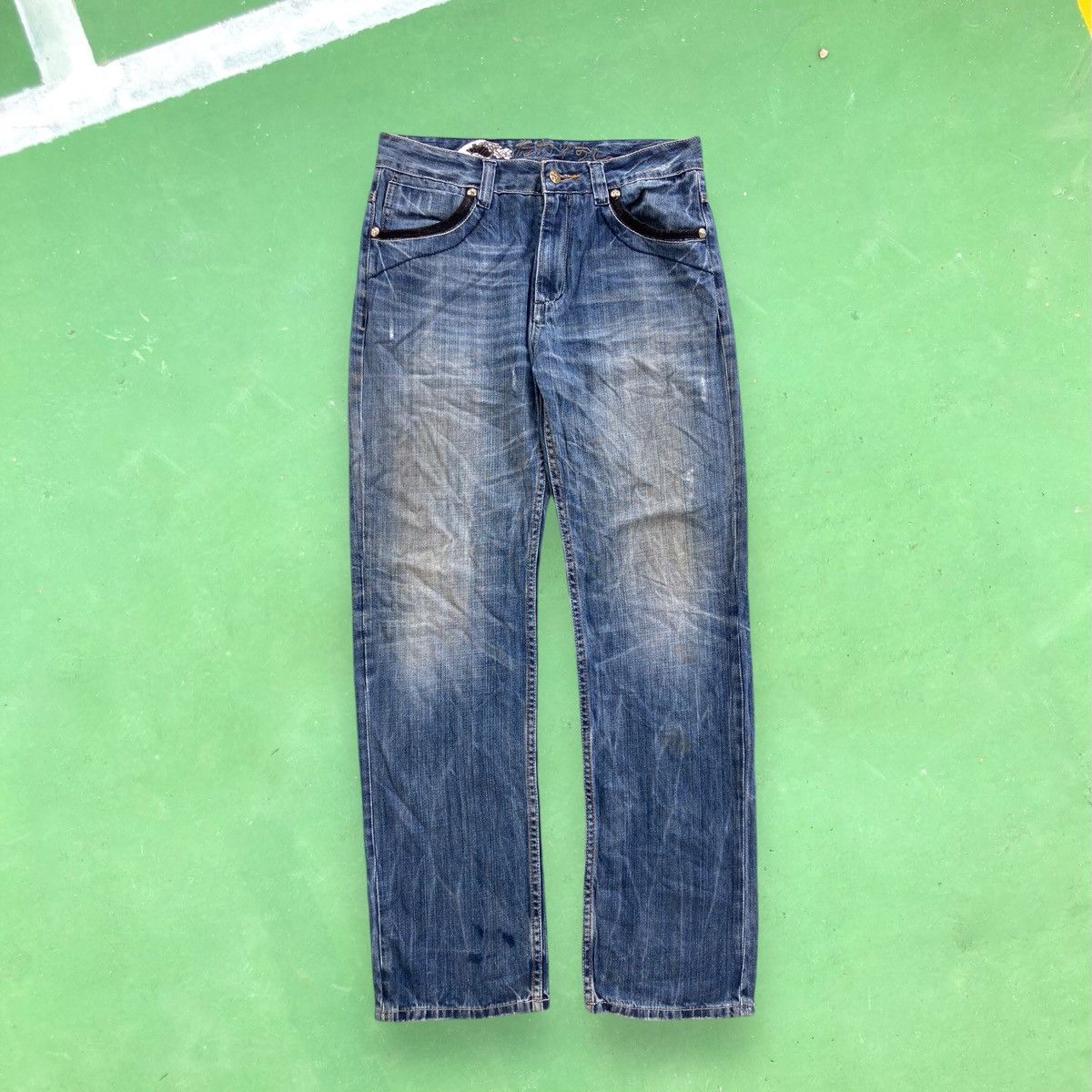 Japanese Brand Big Train Japan Embroidery Pocket Faded Denim Pants Size US 32 / EU 48 - 2 Thumbnail