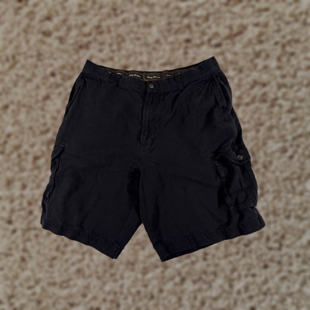 Tommy Bahama VINTAGE? No. Tommy Bahama Shorts Mens Cargo Silk Black 34 Adult Regular Inseam 10in Pockets Quick Dry Beach Vacation Mens Size US 34 / EU 50 - 1 Thumbnail