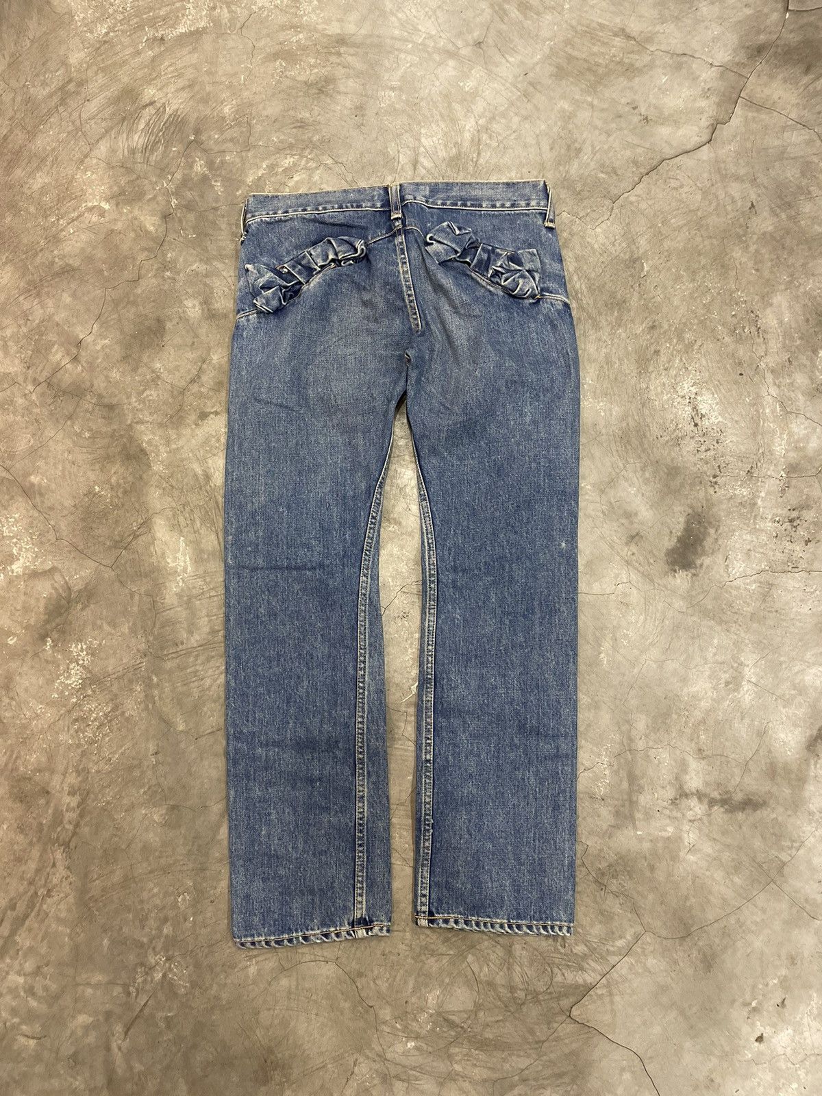 Comme des Garcons × Junya Watanabe Junya Watanabe Crush Denim Pants Size US 30 / EU 46 - 3 Thumbnail
