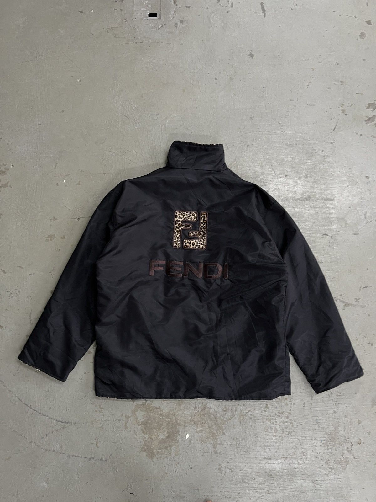 Fendi Fendi Zucca Reversible Leopard Embroidered Logo Jacket Size US L / EU 52-54 / 3 - 14 Thumbnail