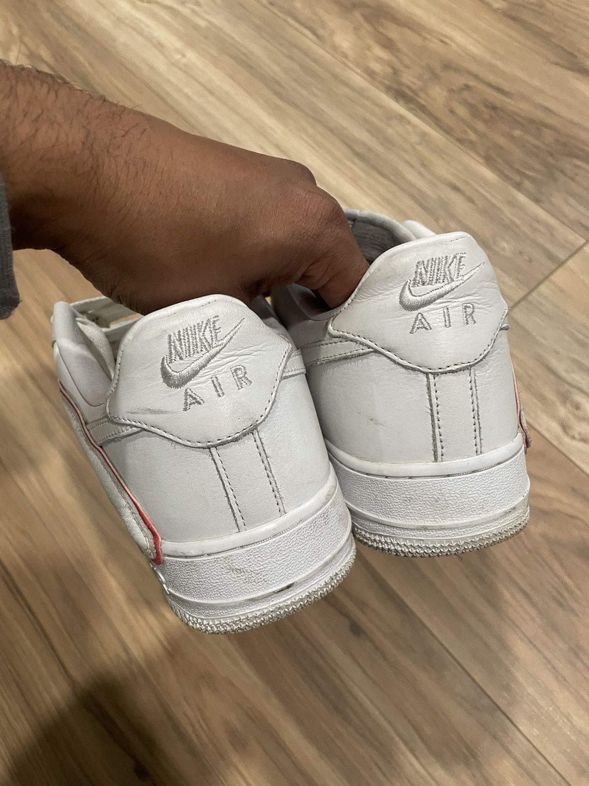 Cactus Plant Flea Market × Nike Cactus Plant Flea MarketxNike By You Air Force One White/Red Size US 8.5 / EU 41-42 - 3 Thumbnail