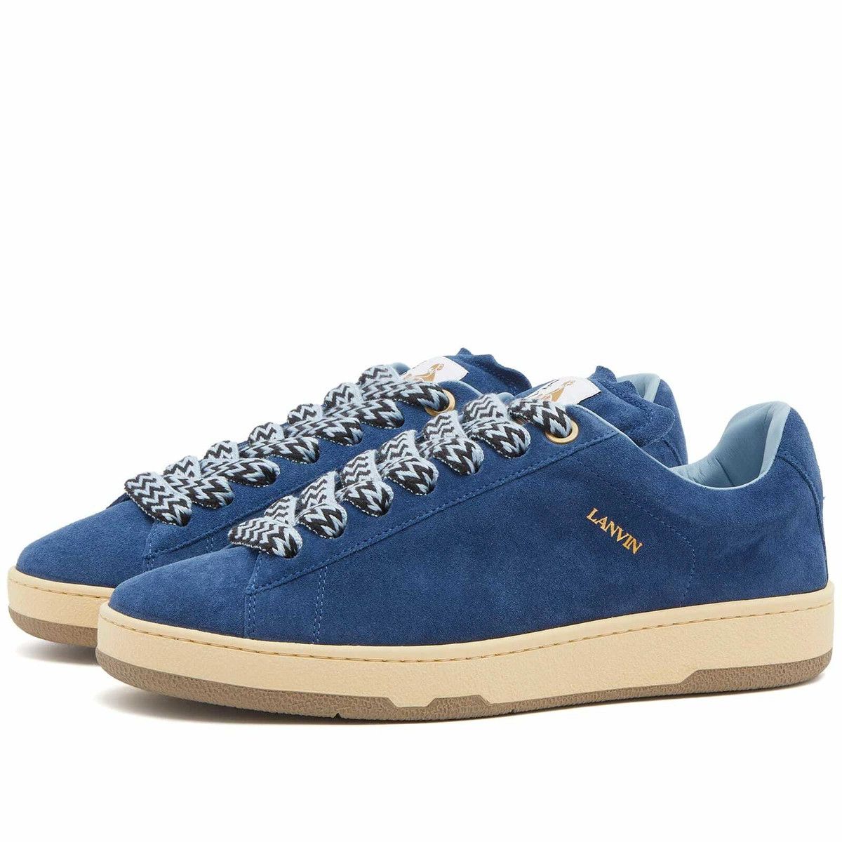Lanvin o1w1db10225 Curb Lite Low-Top Sneakers in Blue Size US 13 / EU 46 - 2 Thumbnail
