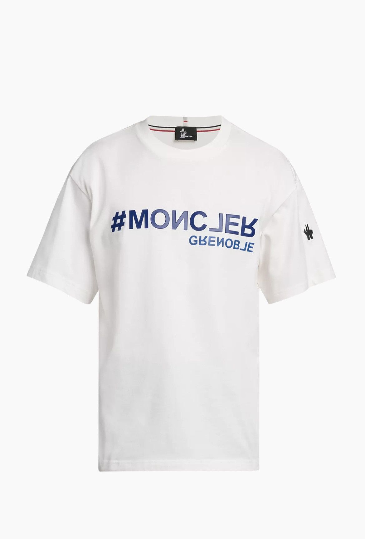 image of Moncler Grenoble Crewneck T-Shirt in White, Men's (Size XL)