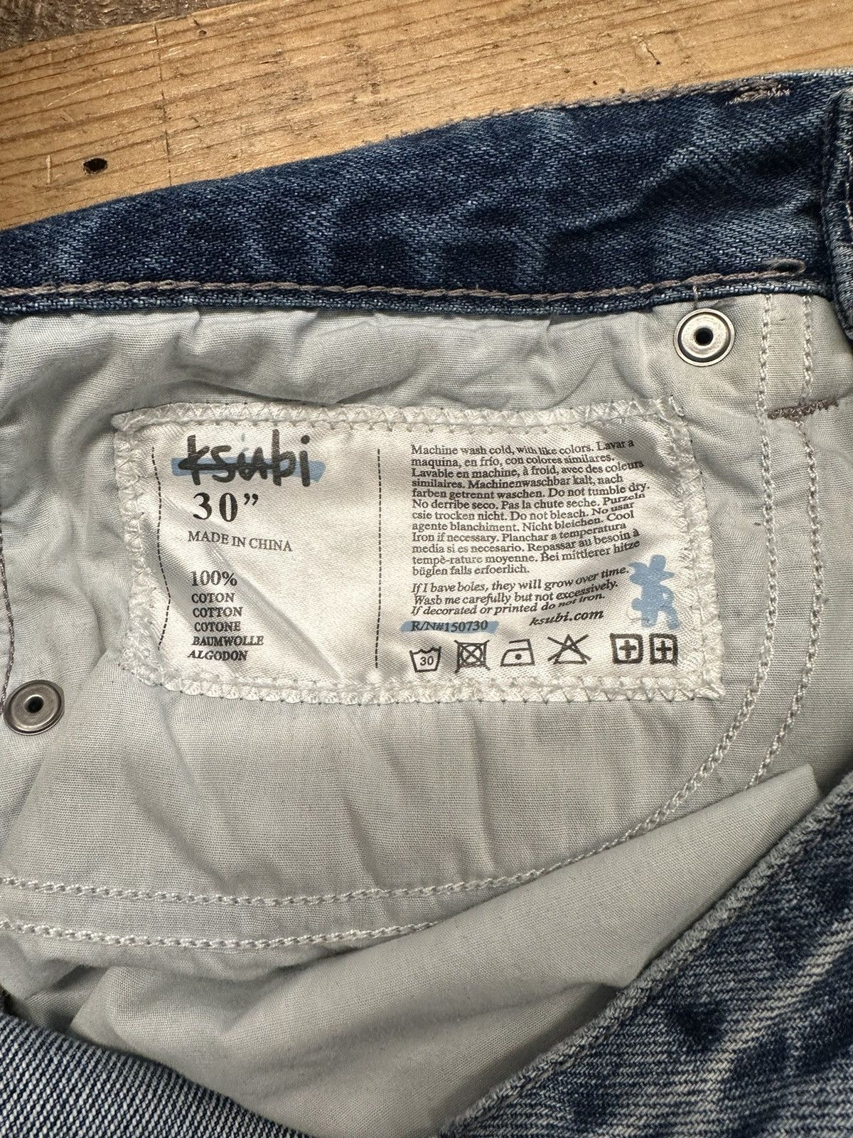 Ksubi Ksubi Knee Patch Blue Denim Jeans Size 30 Size US 30 / EU 46 - 6 Thumbnail