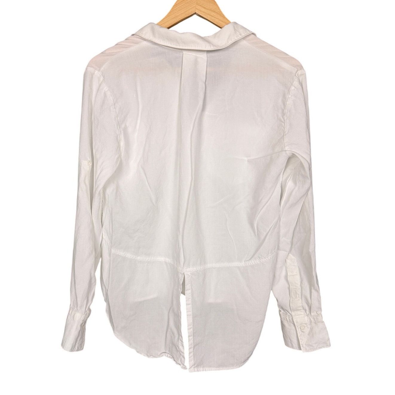 Breath & Stone Cloth & Stone White Button Up L/S Top Blouse Shirt Small Size S / US 4 / IT 40 - 2 Thumbnail