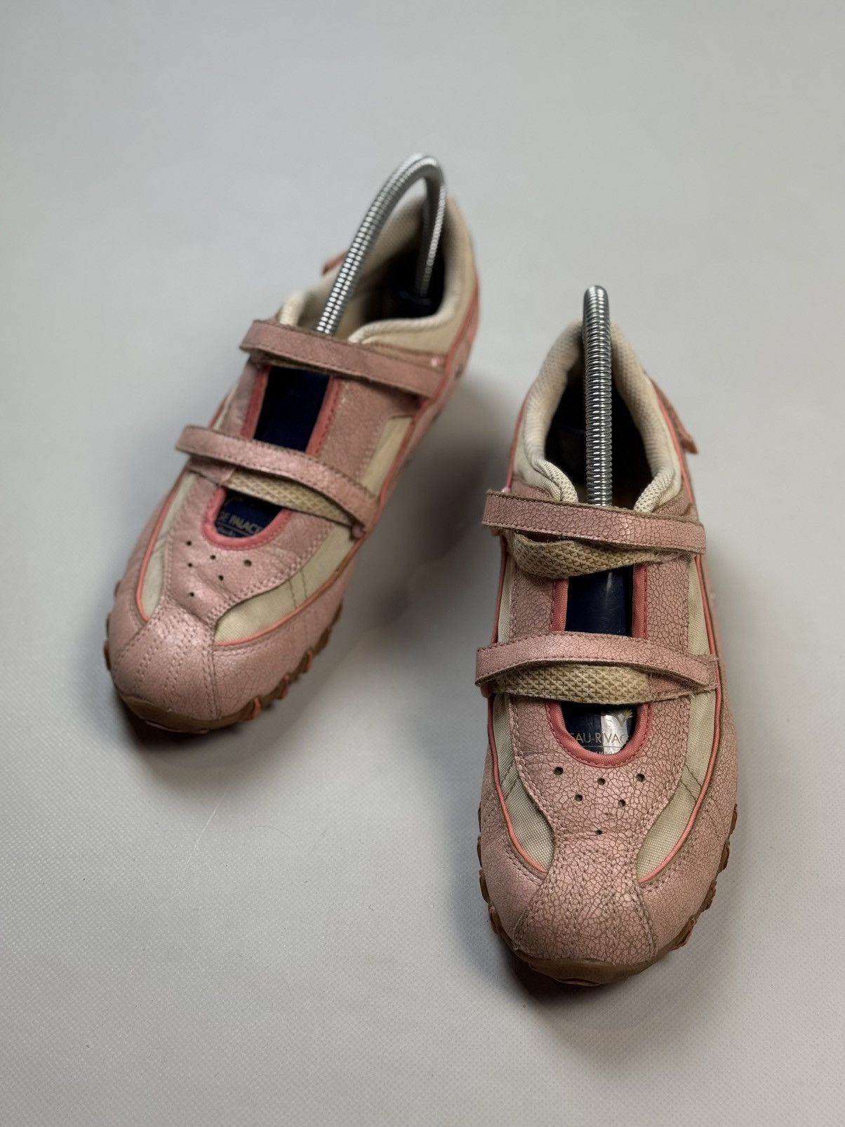 Diesel Vintage Y2K Leather Pink Straps Low Top Sneakers Ballets Size US 7 / IT 37 - 11 Thumbnail