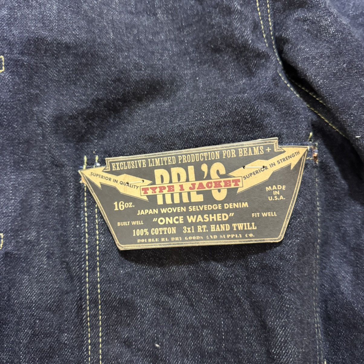 RRL Ralph Lauren Beams Plus Exclusive RRL Ralph Lauren Type 1 Denim Jacket Size US M / EU 48-50 / 2 - 7 Thumbnail