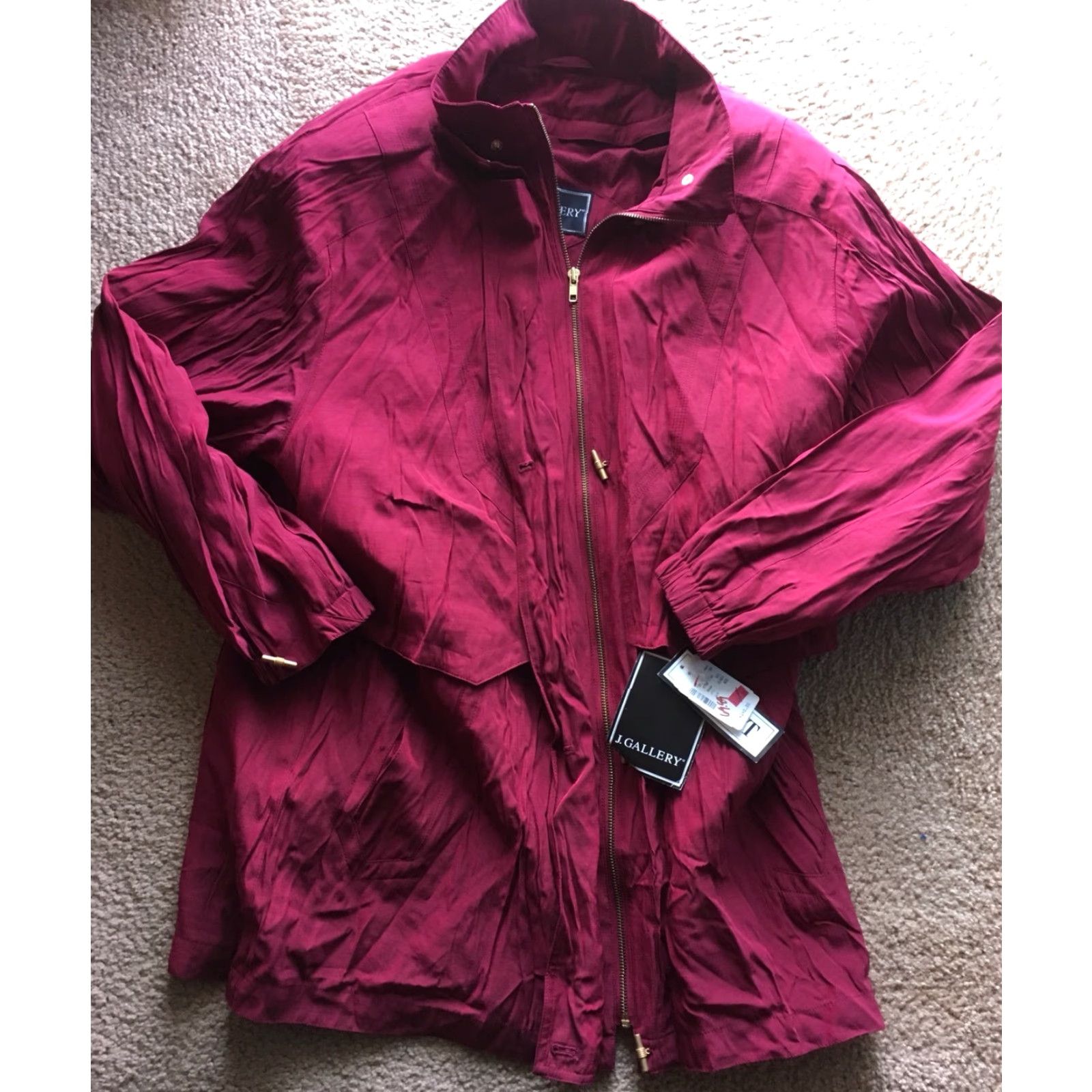 Vintage VINTAGE Z Gallery Coat Jacket Cranberry Style 011924 Sz L NWT Retail 40 Jacket Womens Red 90s Style Zip Out Liner Size L / US 10 / IT 46 - 4 Thumbnail