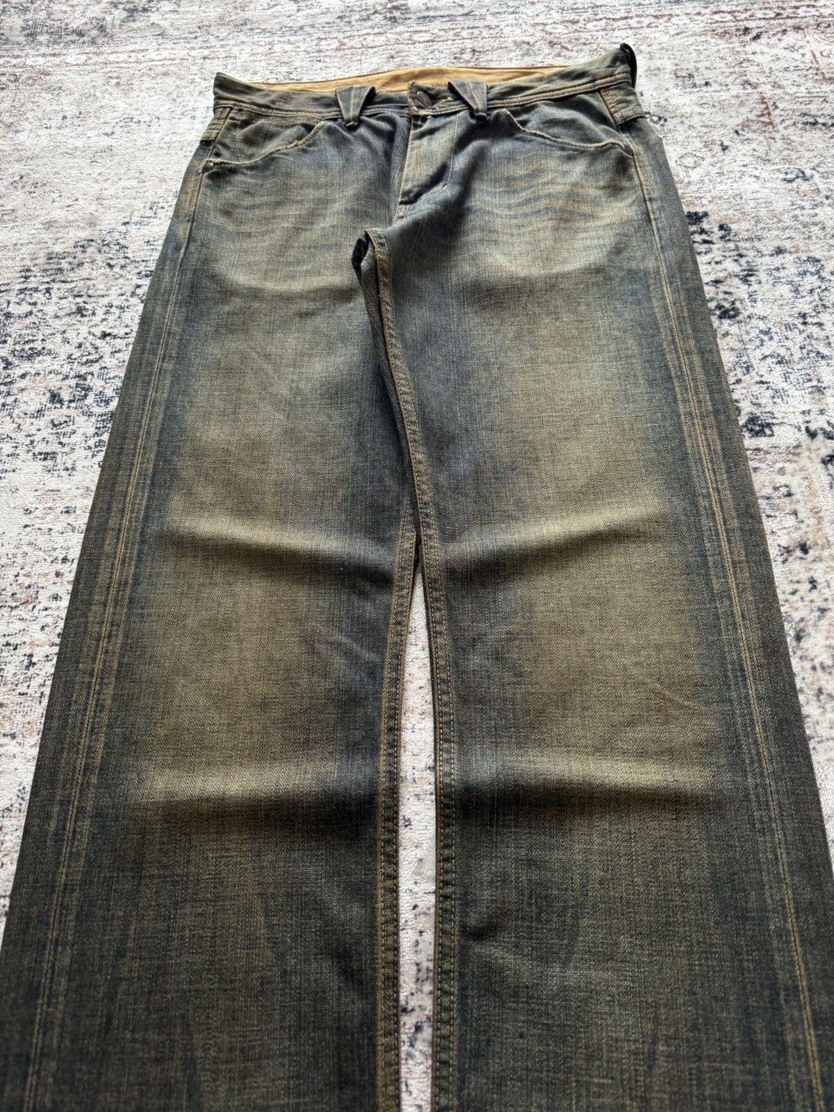 Le Grande Bleu (L.G.B.) Vintage Wrangler Gun Pocket Mud Wash Jeans Size US 30 / EU 46 - 4 Thumbnail