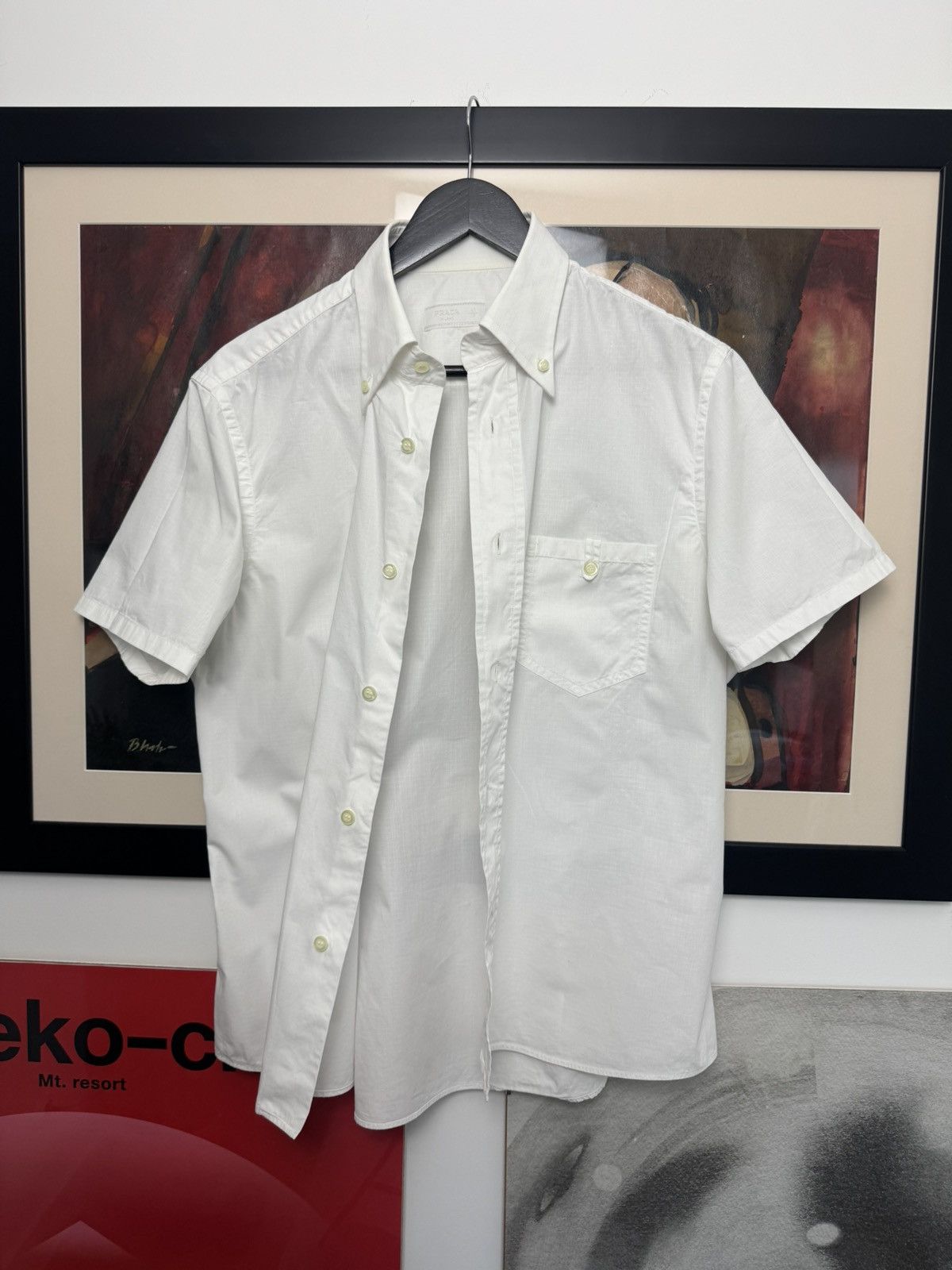 Prada Prada Button Up Short Sleeve Designer Shirt Y2k Vintage Size US M / EU 48-50 / 2 - 3 Thumbnail