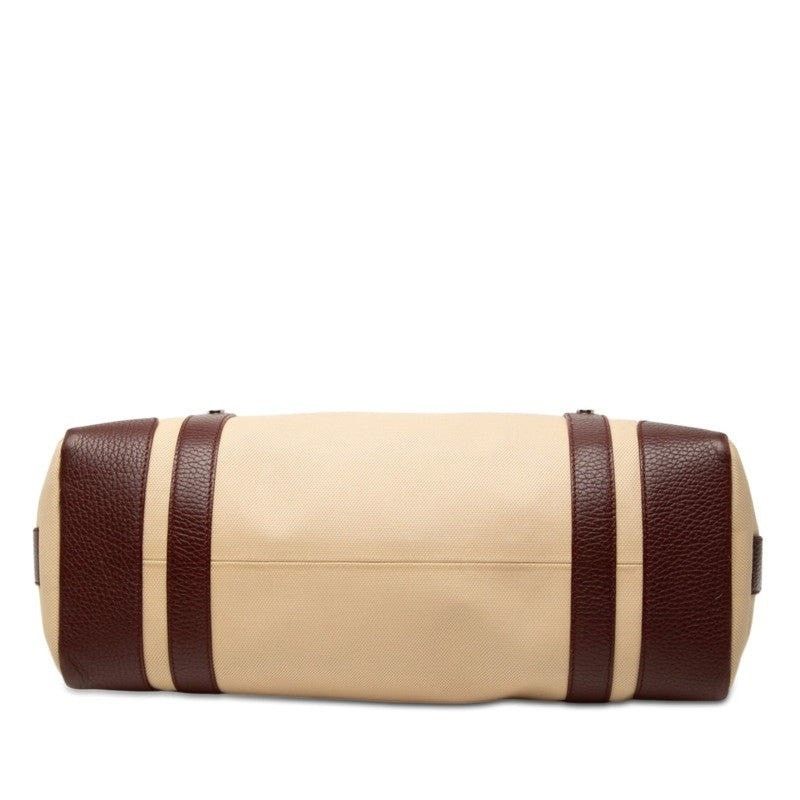 Bvlgari Bvlgari Canvas Leather Tote Bag Beige Size ONE SIZE - 2 Thumbnail
