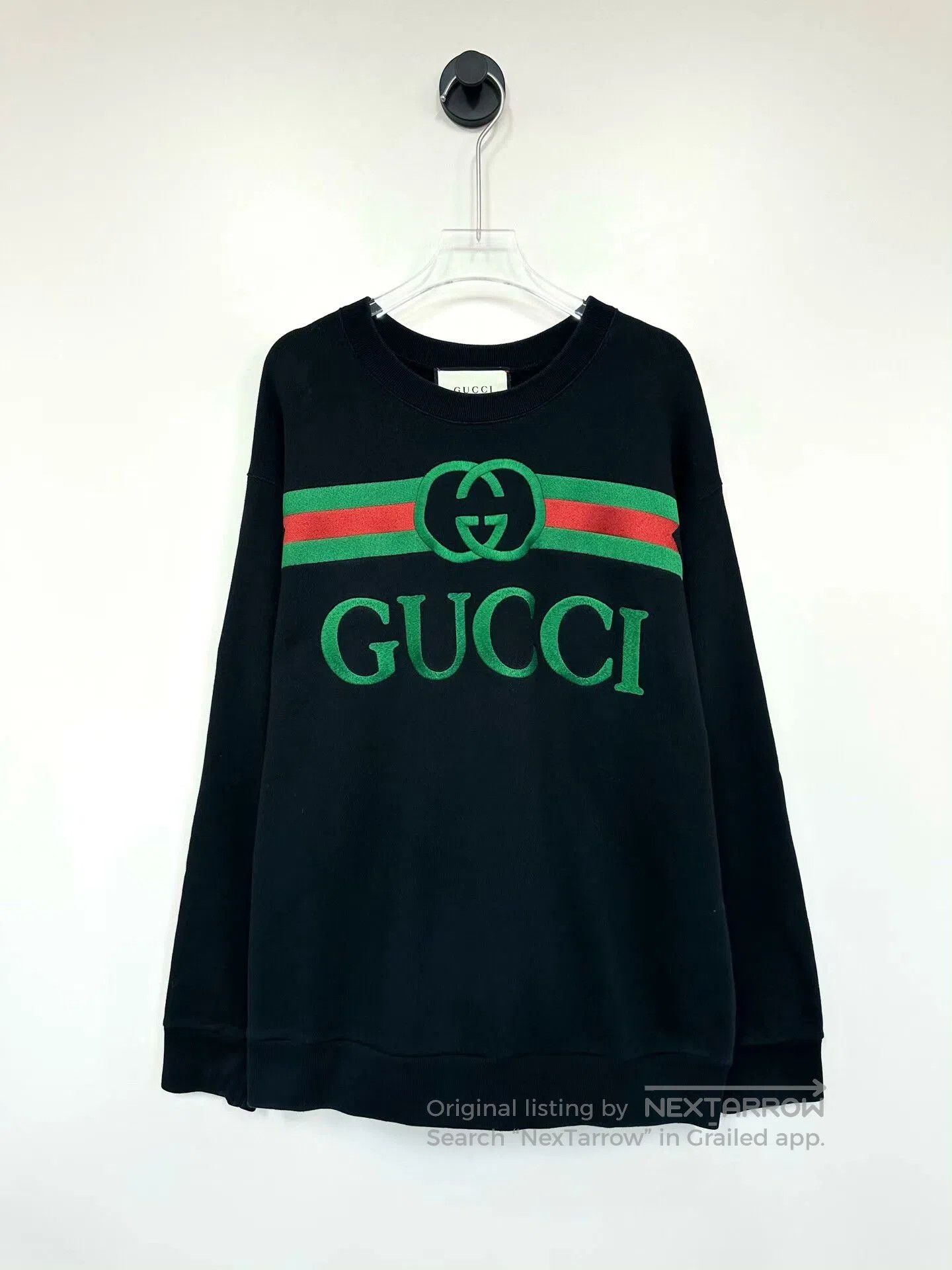 Gucci Gucci Black Logo Embroidered Sweatshirt. Size US M / EU 48-50 / 2 - 1 Thumbnail