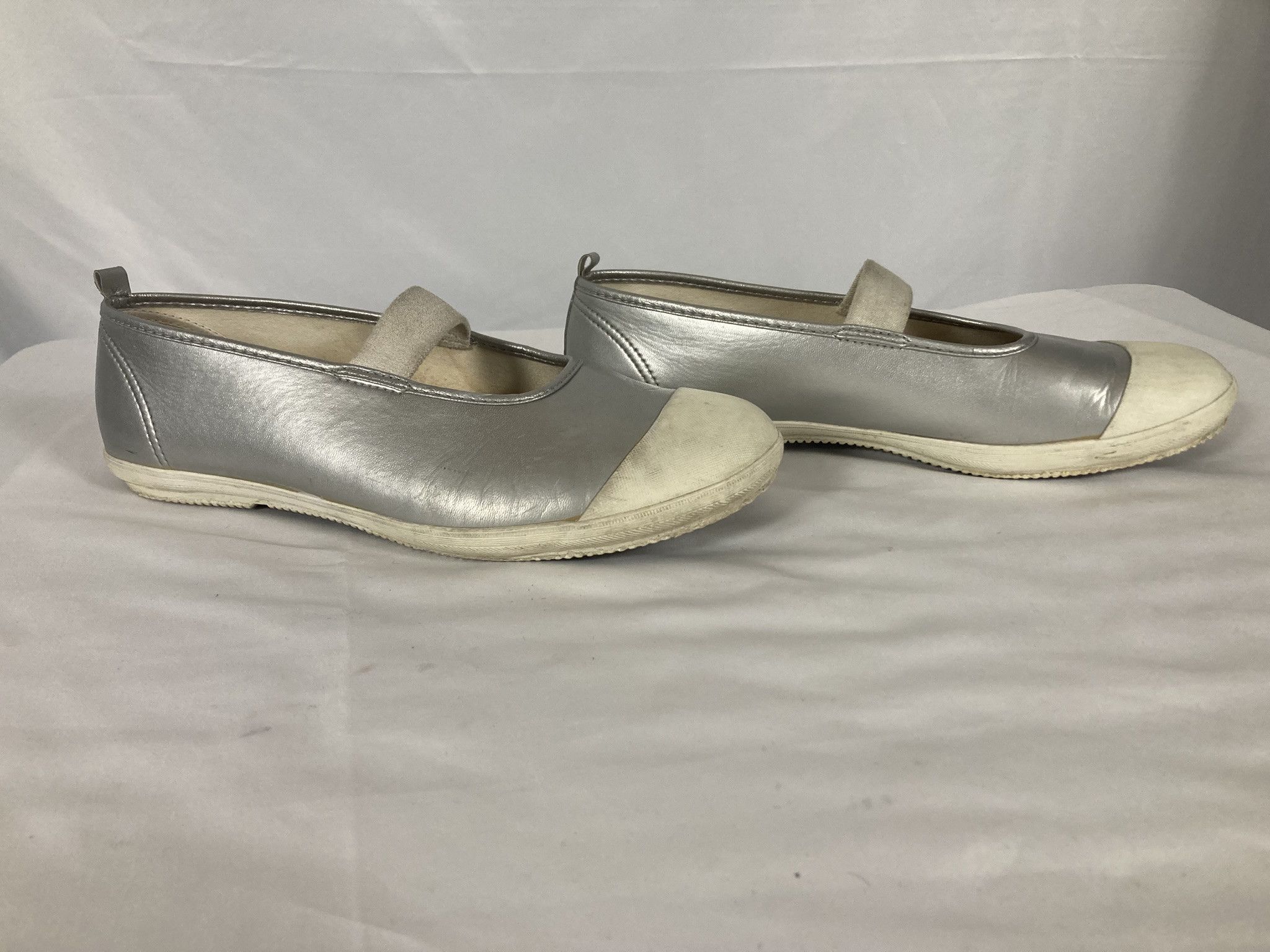 Comme des Garcons Comme des Garçons Silver Metallic Mary Jane Ballet Flats Size US 8 / IT 38 - 7 Thumbnail
