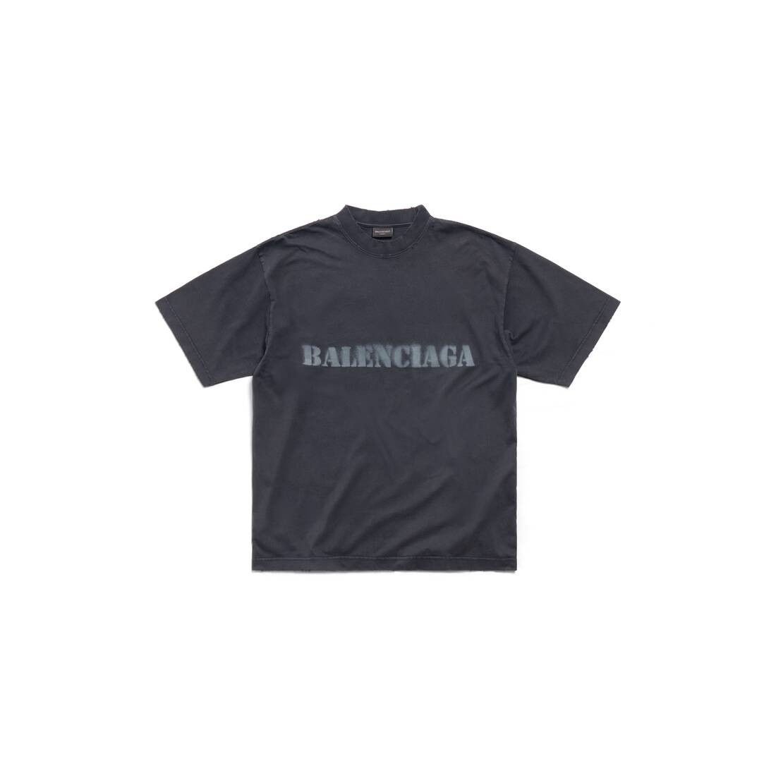 Balenciaga o1w1db10525 Stencil Type T-Shirt Medium Fit in Black Size US S / EU 44-46 / 1 - 1 Thumbnail