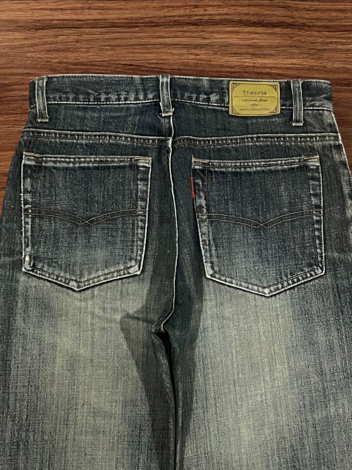 Japanese Brand Vintage Japanese Brand Faded Dark Blue Distressed Flare Jean Size US 28 / EU 44 - 6 Thumbnail
