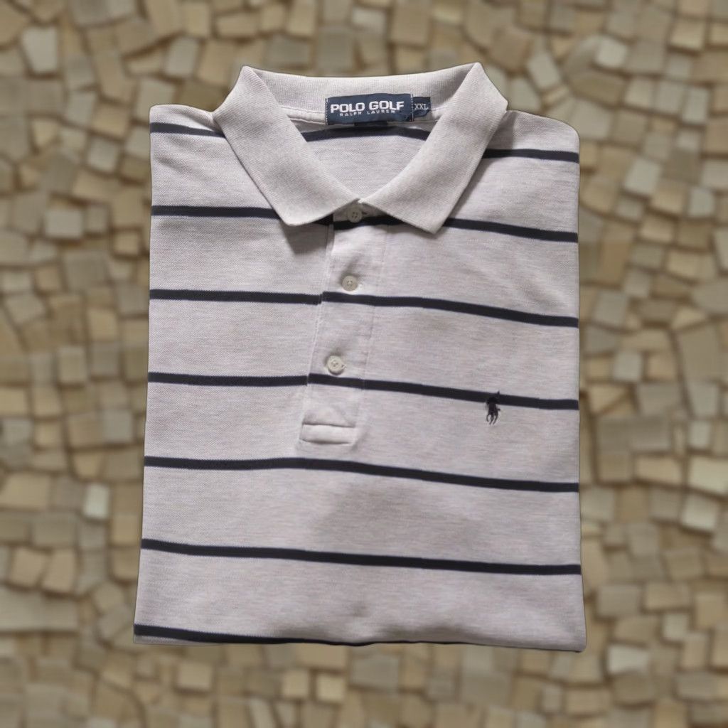 Ralph Lauren VINTAGE Ralph Lauren Polo Golf STRIPE GRAY COTTON LONG SLEEVE SHIRT 2XL Men’s / 90s / Y2K / Polo Golf / Casual / Regular Fit Size US XXL / EU 58 / 5 - 1 Thumbnail
