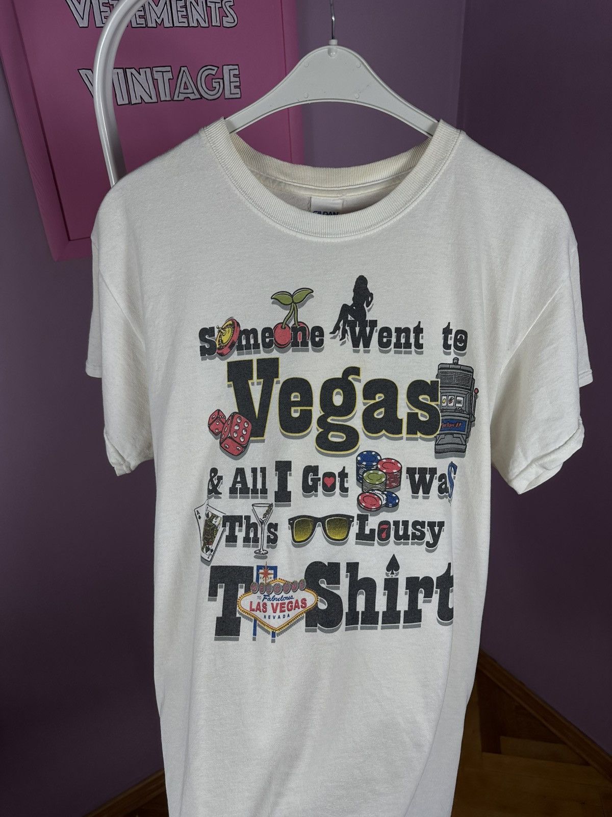 Gildan Las Vegas T Shirt Humor Distressed Vintage Printed Casino Size US M / EU 48-50 / 2 - 6 Thumbnail