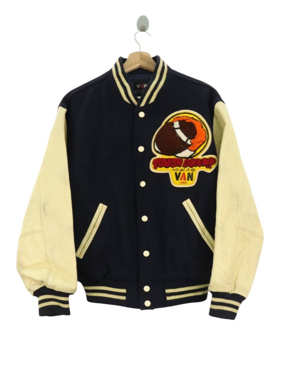Vintage Vintage Van Jac Varsity Letterman Leather Wool Jacket Size US M / EU 48-50 / 2 - 4 Thumbnail